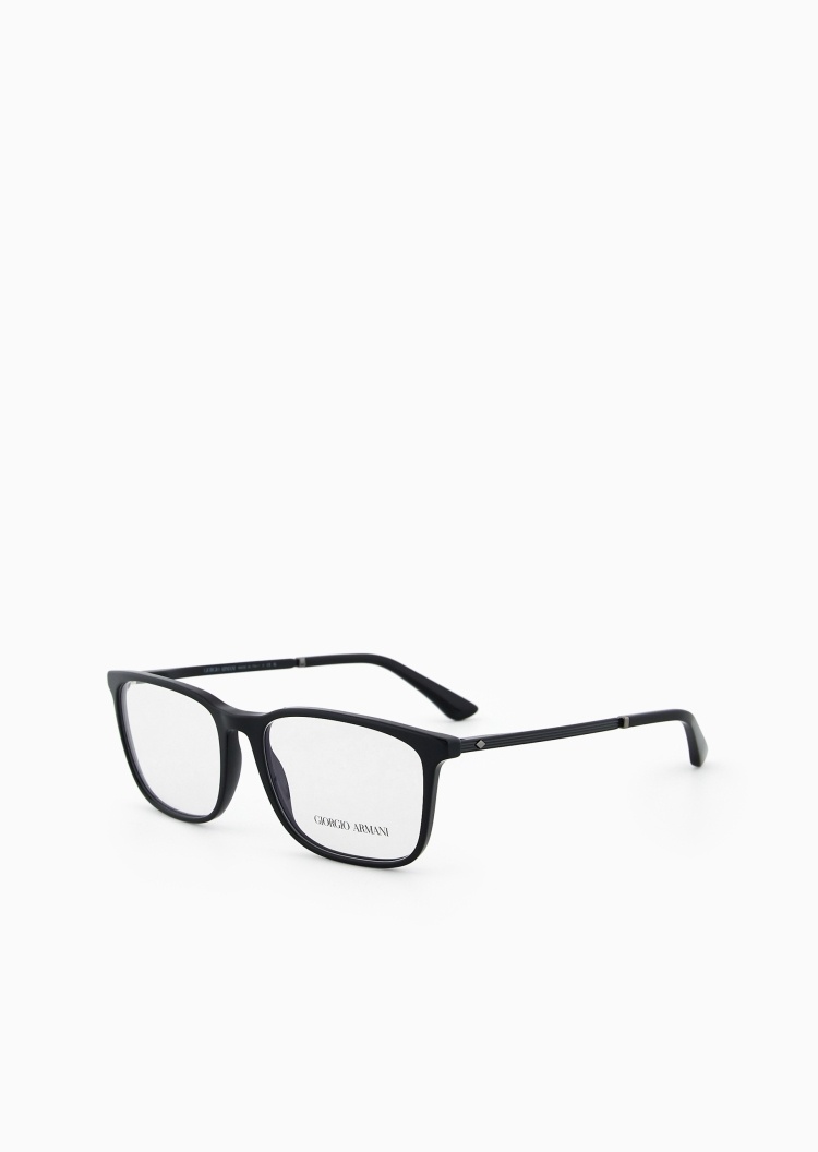 Giorgio Armani 男士轻盈可配度数矩形框条纹饰边光学眼镜