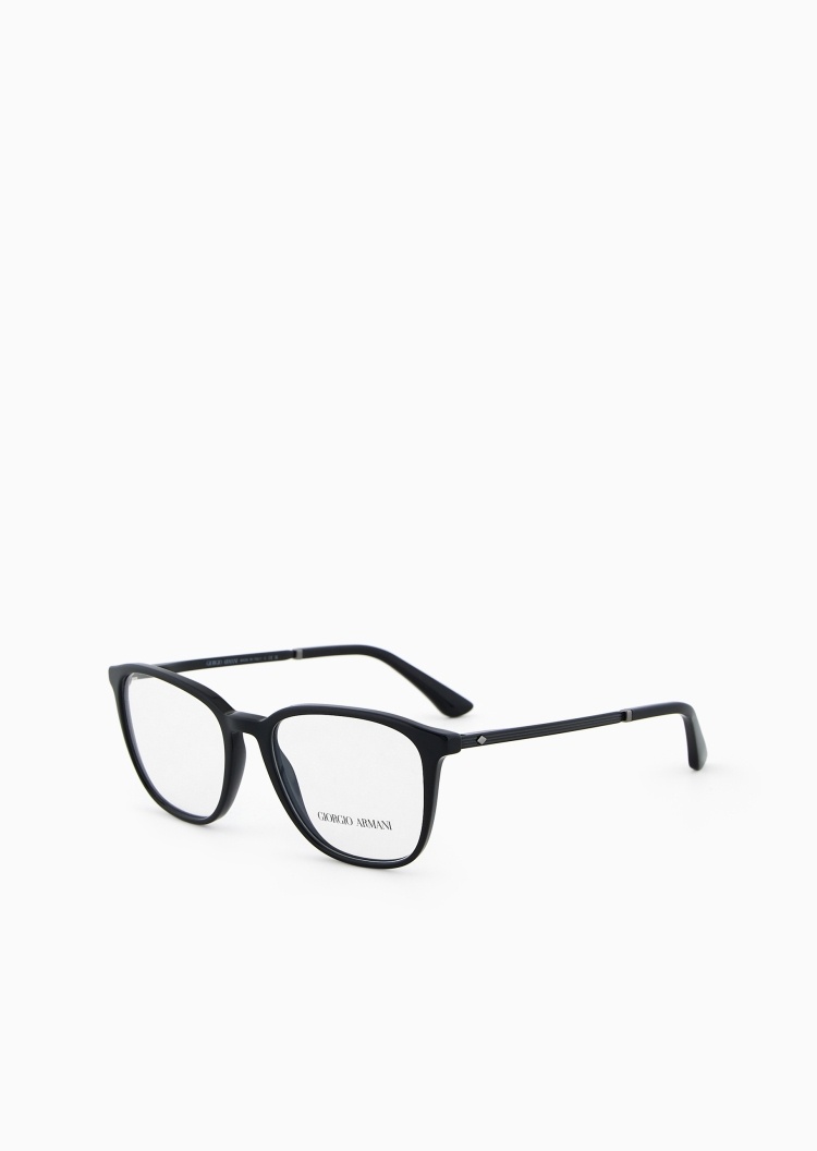 Giorgio Armani 男士轻盈可配度数方形框条纹饰边光学眼镜