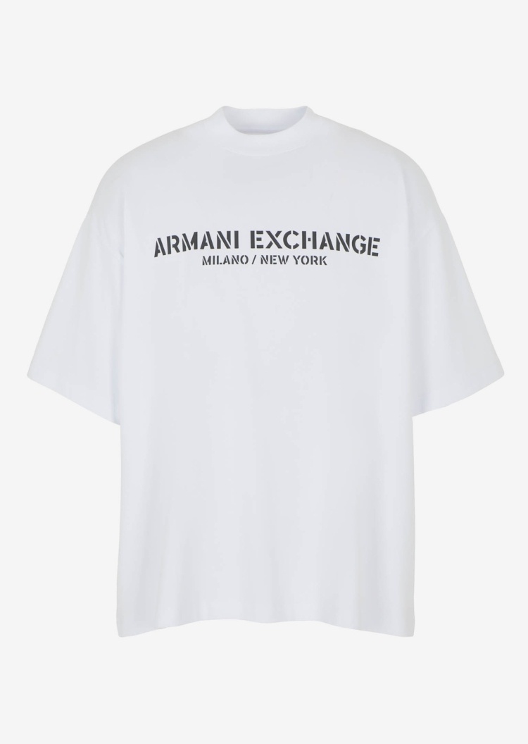 ARMANI EXCHANGE 男士圆领宽松全棉重磅T恤