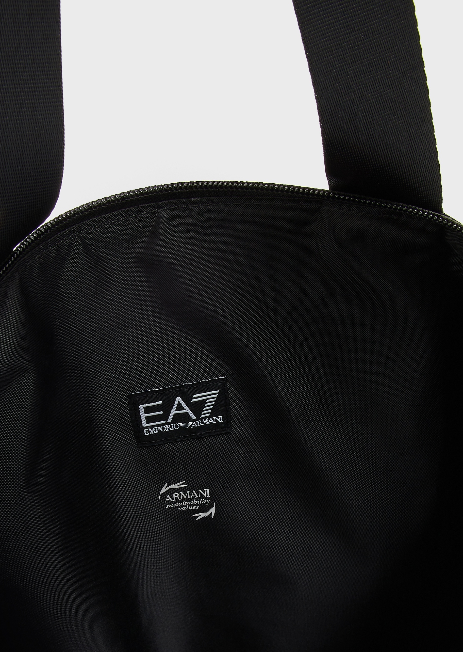 EA7 女士扁平饰带运动托特包