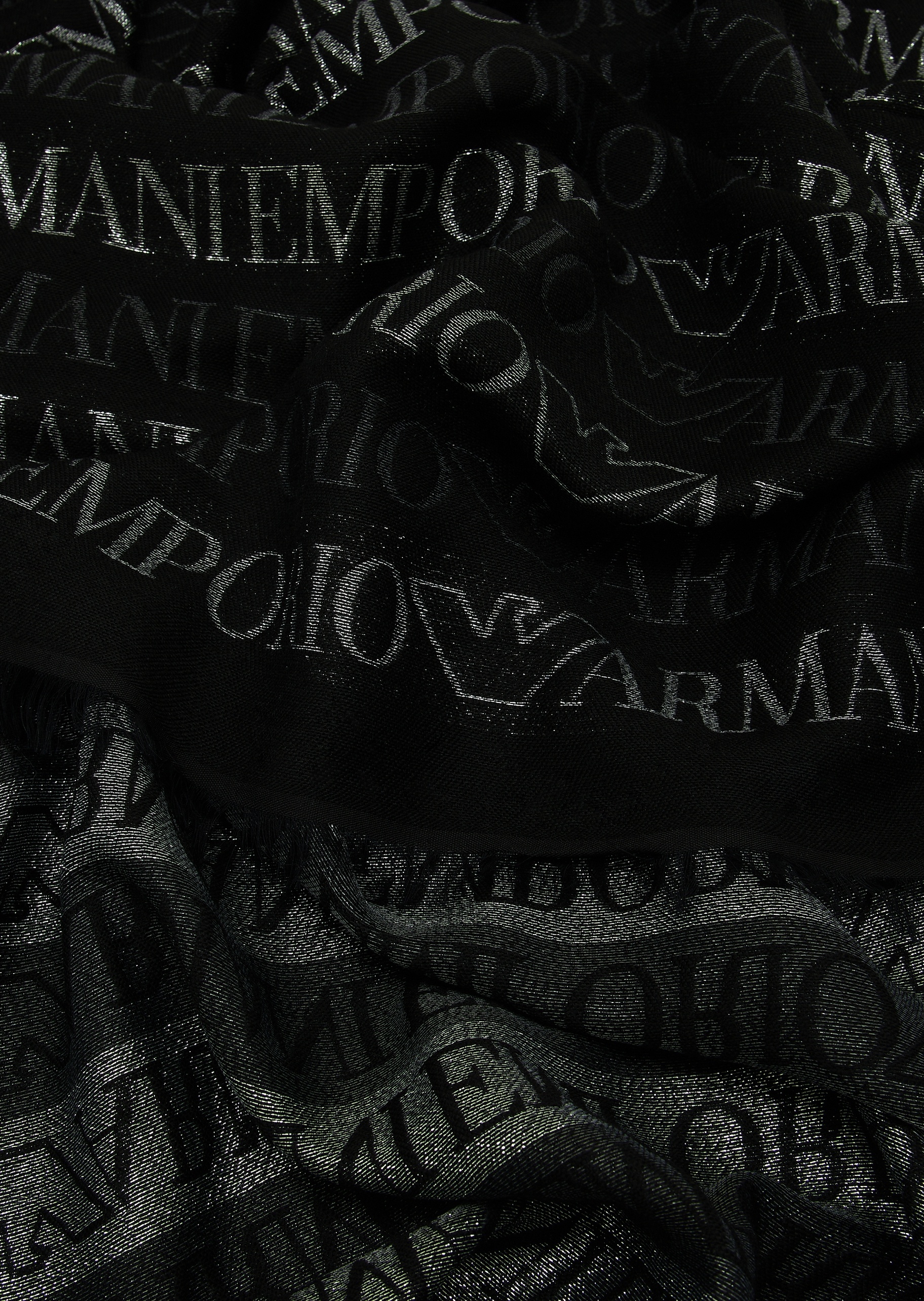 Emporio Armani 通体光泽标识提花围巾