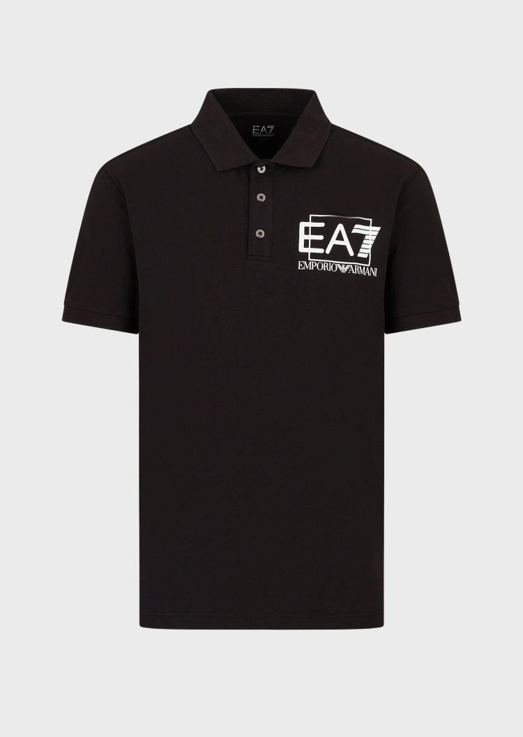 EA7 经典胸标修身POLO衫