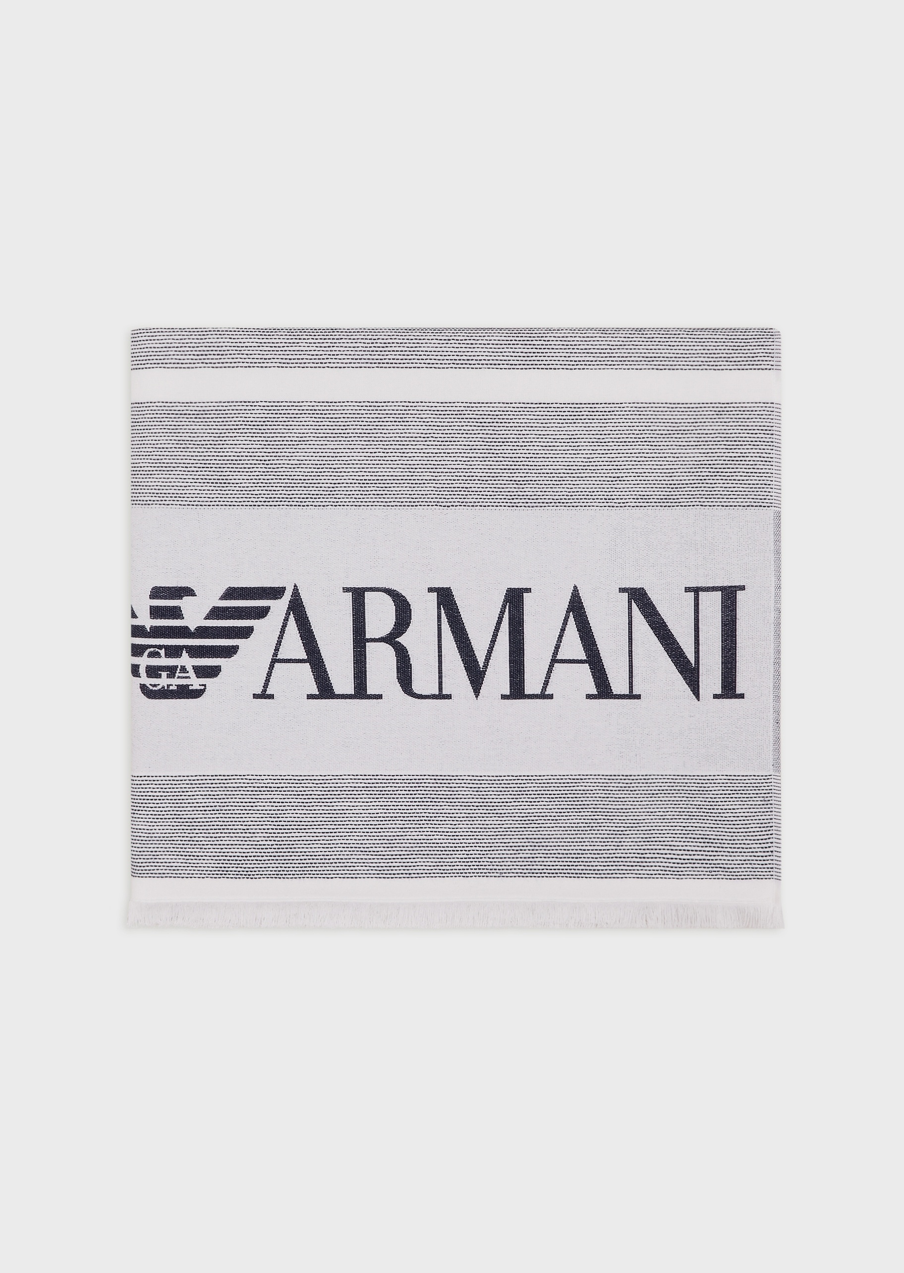 Emporio Armani 条纹标识运动浴巾
