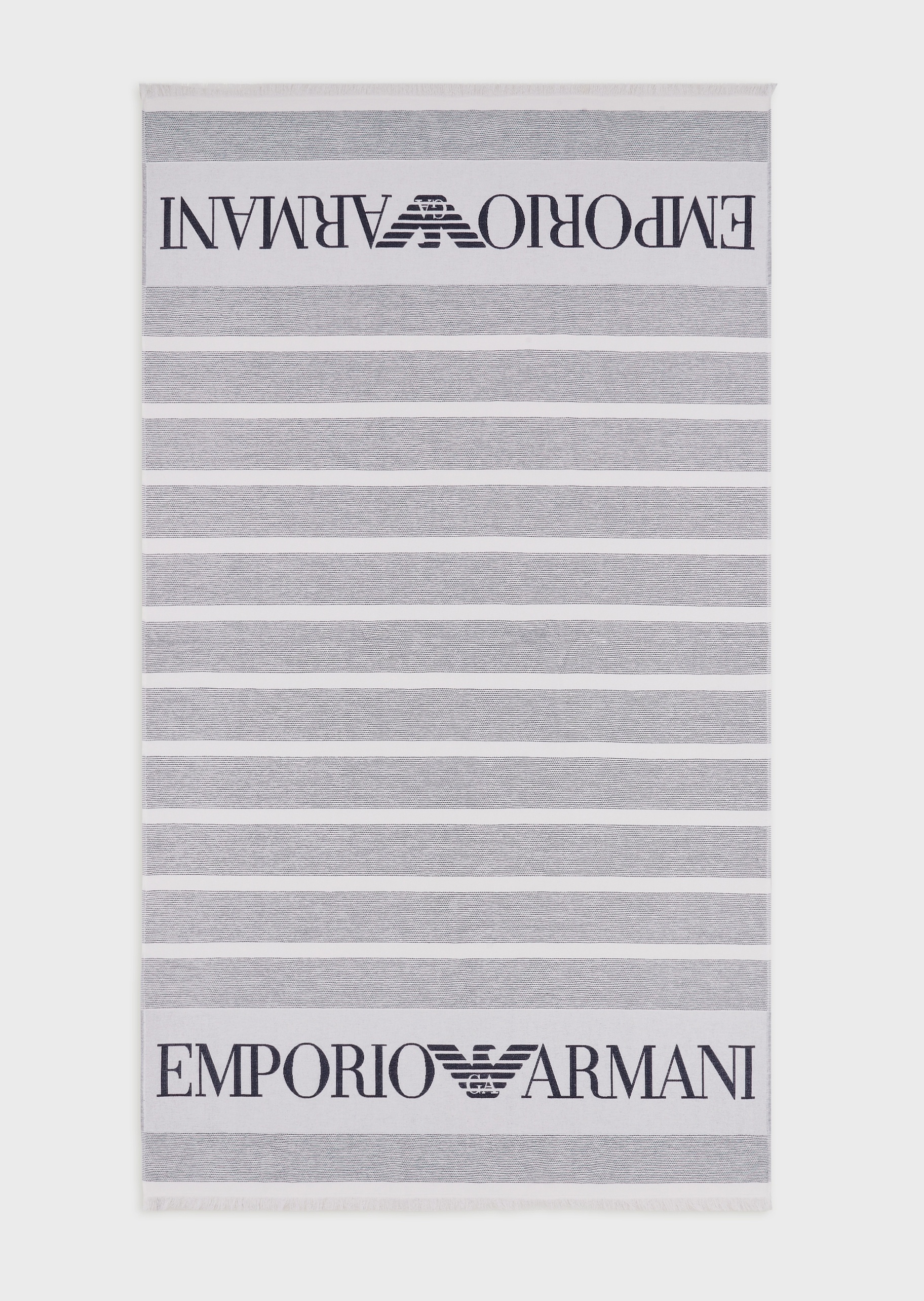 Emporio Armani 条纹标识运动浴巾