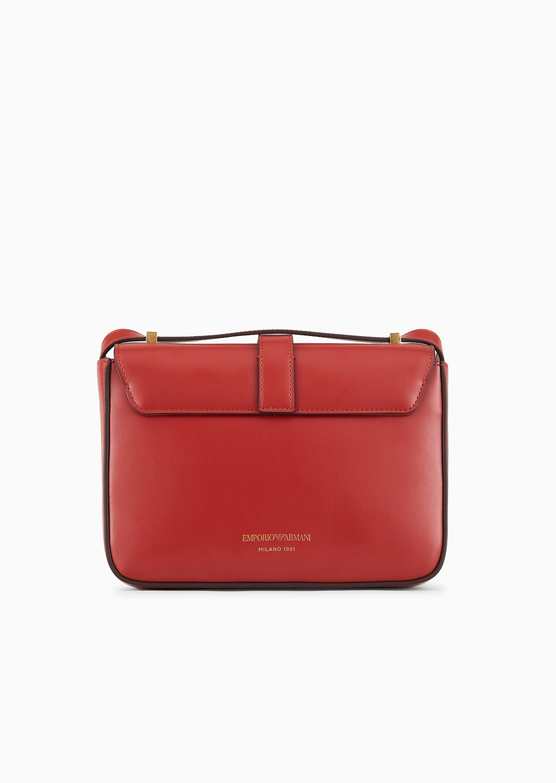 Emporio Armani 金属标识环翻盖斜挎包