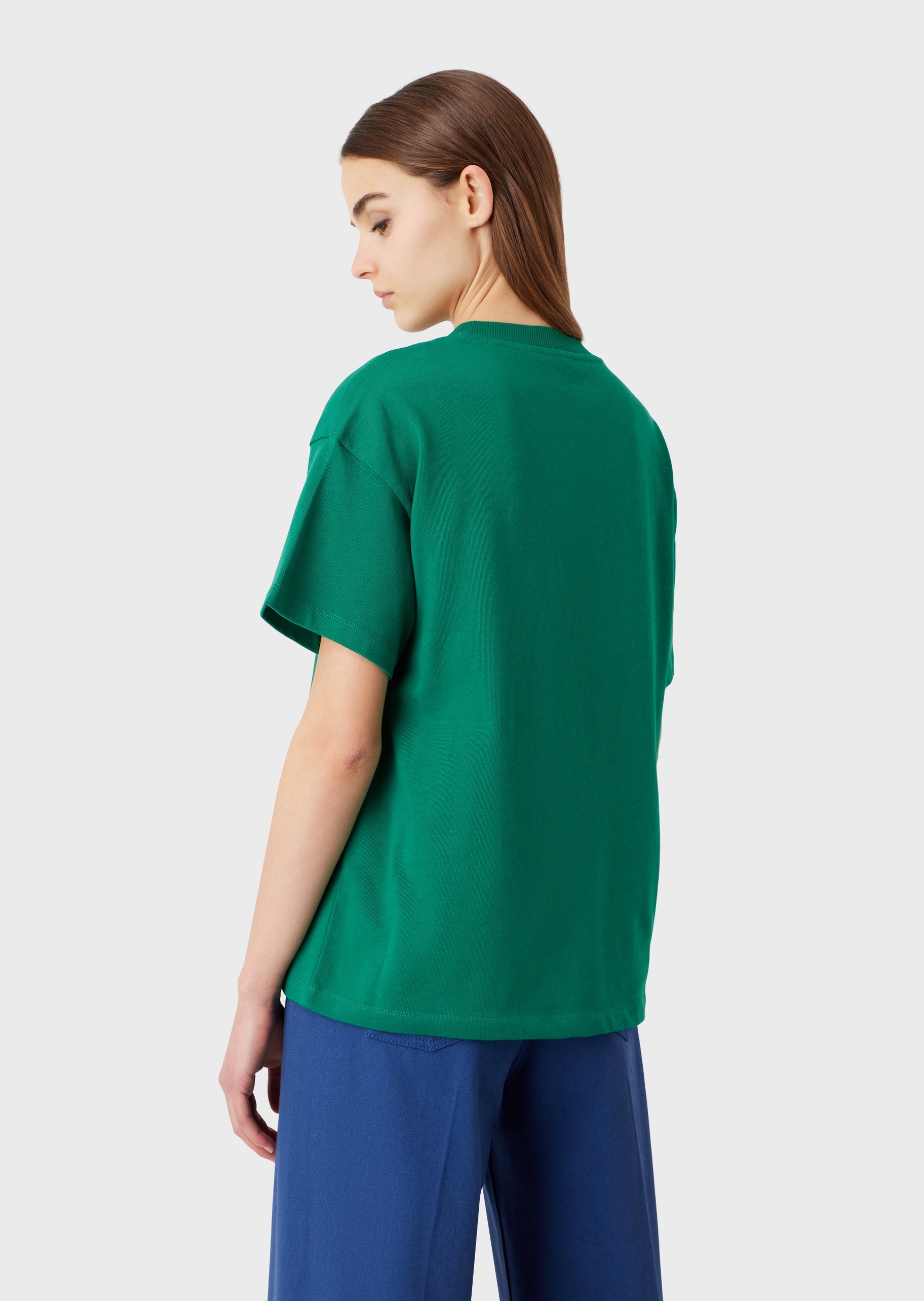 Emporio Armani 创意标识棉质圆领T恤