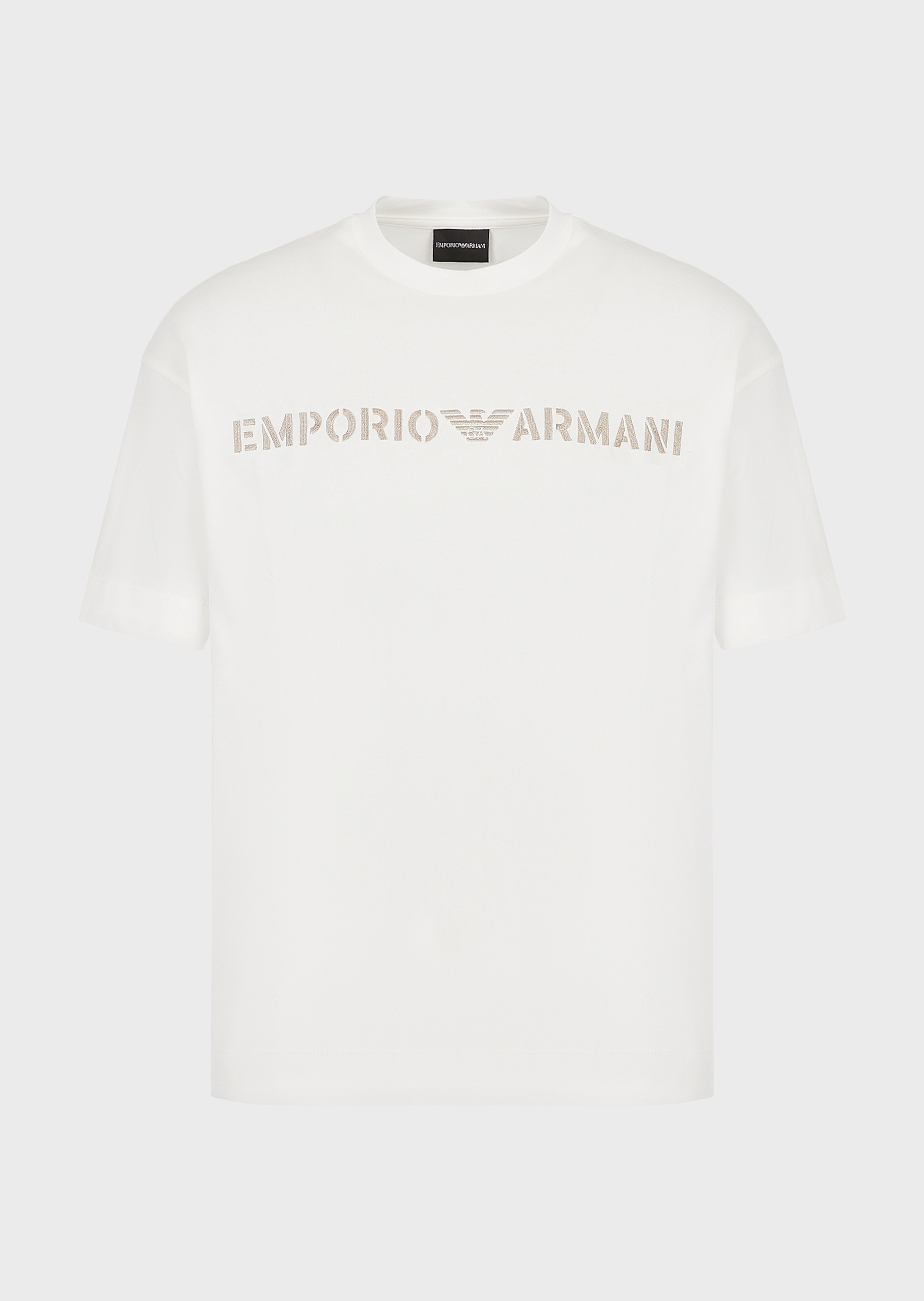 Emporio Armani 撞色绣标圆领T恤