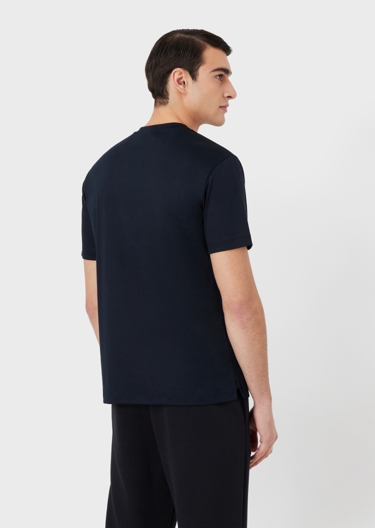 Giorgio Armani 双线刺绣棉质T恤