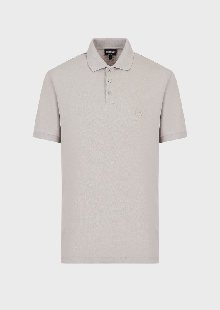 Giorgio Armani 简约刺绣短袖POLO衫