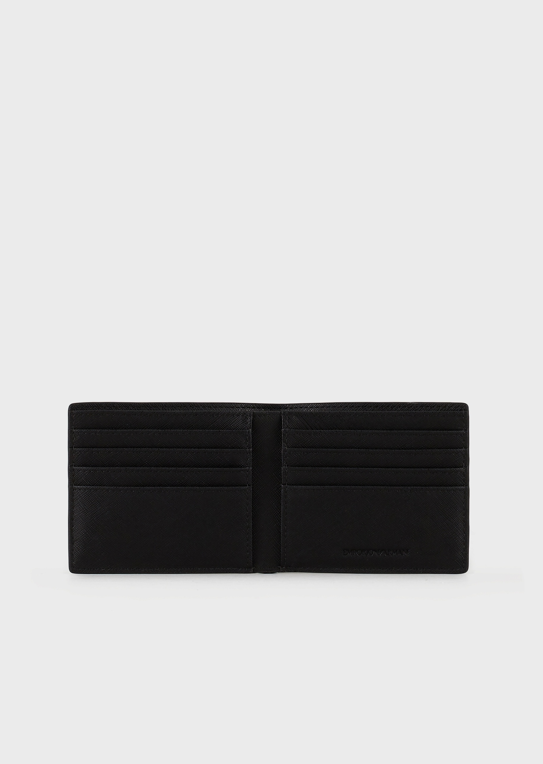 Emporio Armani 男士十字纹印花双折式钱包