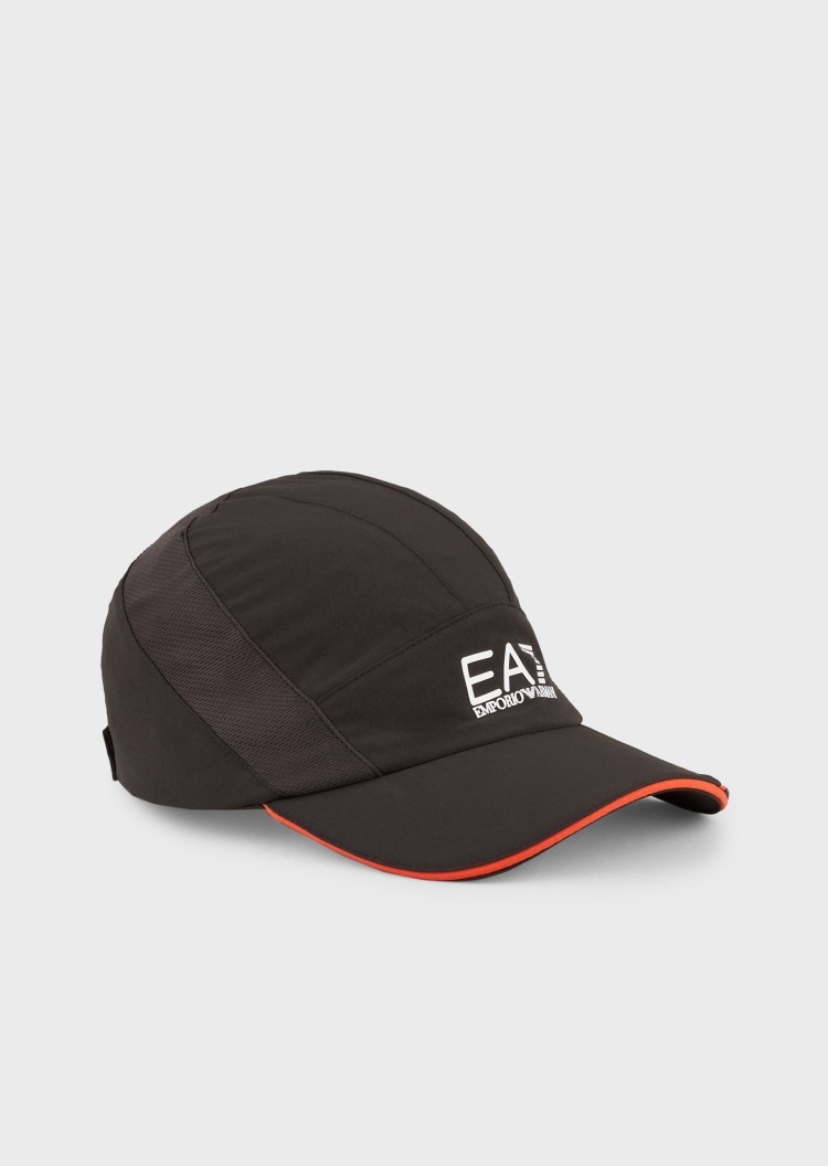 EA7 撞色帽檐拼网面棒球帽