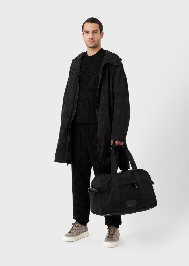 Giorgio Armani 斜挎手提拉链旅行包