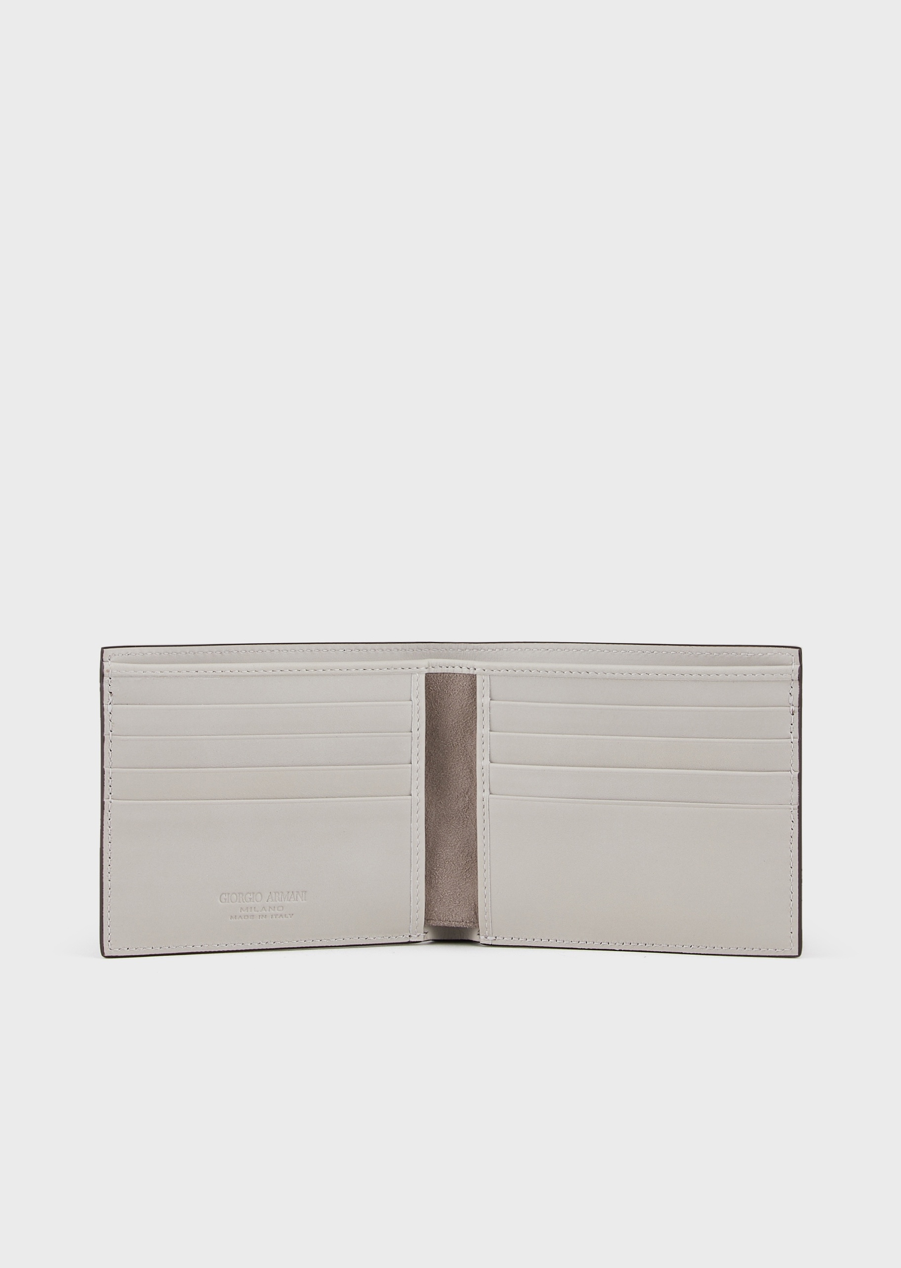 Giorgio Armani 双色纹理双折钱包