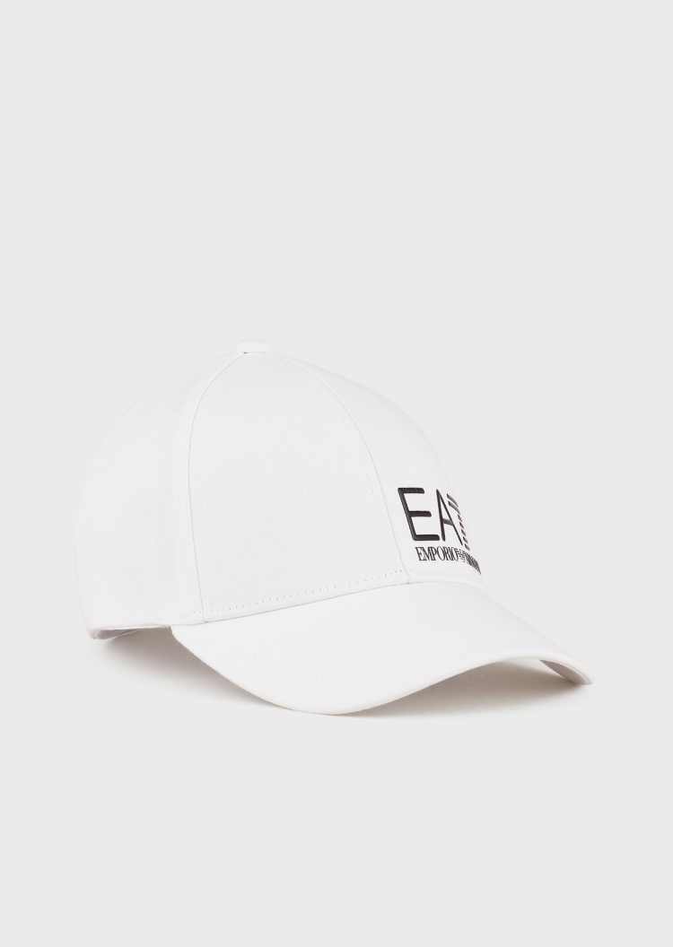 EA7 男女同款全棉卡扣圆顶弯檐健身训练棒球帽