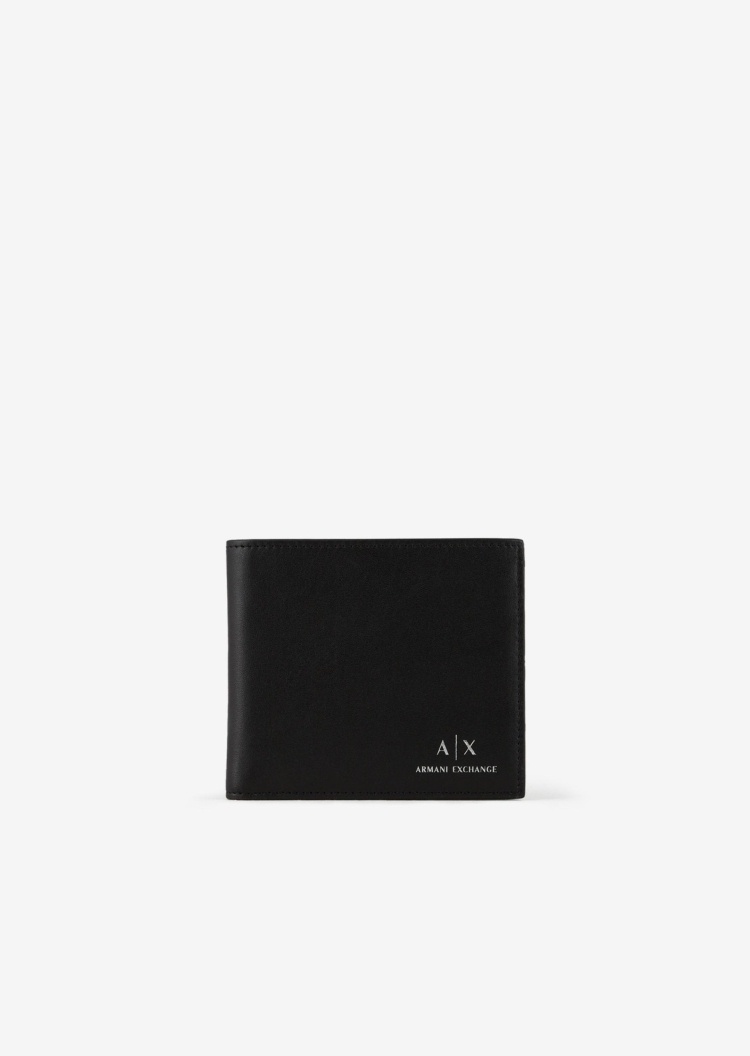 ARMANI EXCHANGE 男士多卡位对折式皮革钱包