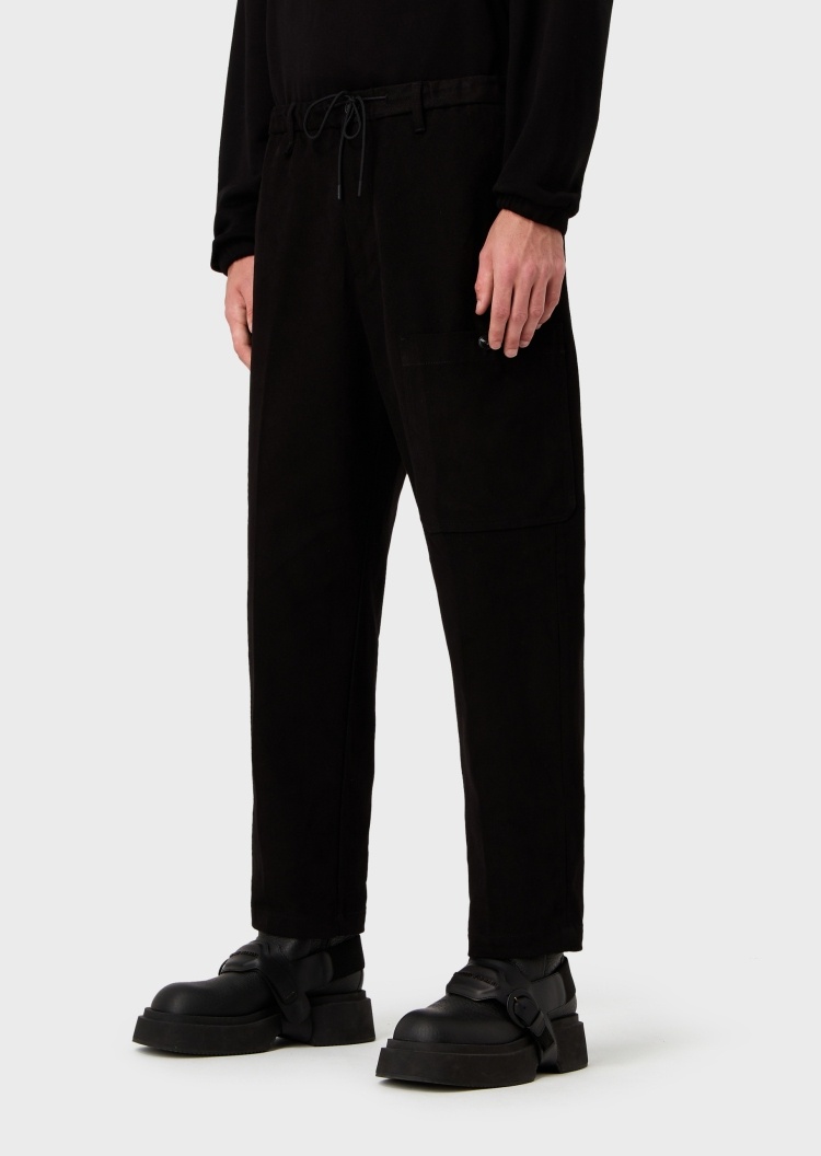 Emporio Armani 男士单侧贴袋全棉休闲裤