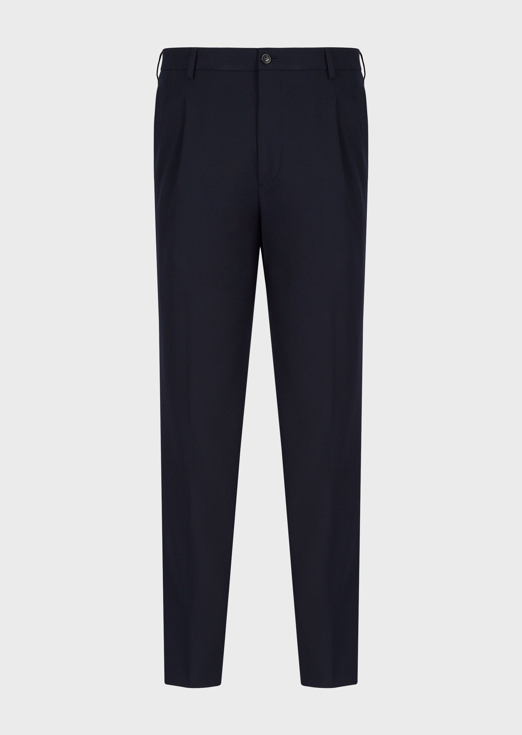 Giorgio Armani 男士商务正装纯色双褶裥直筒休闲西裤