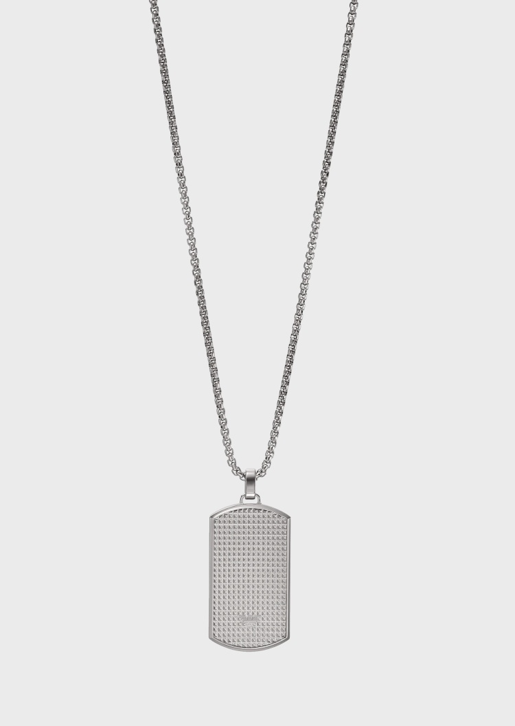 Emporio Armani 纹理鹰标吊坠项链