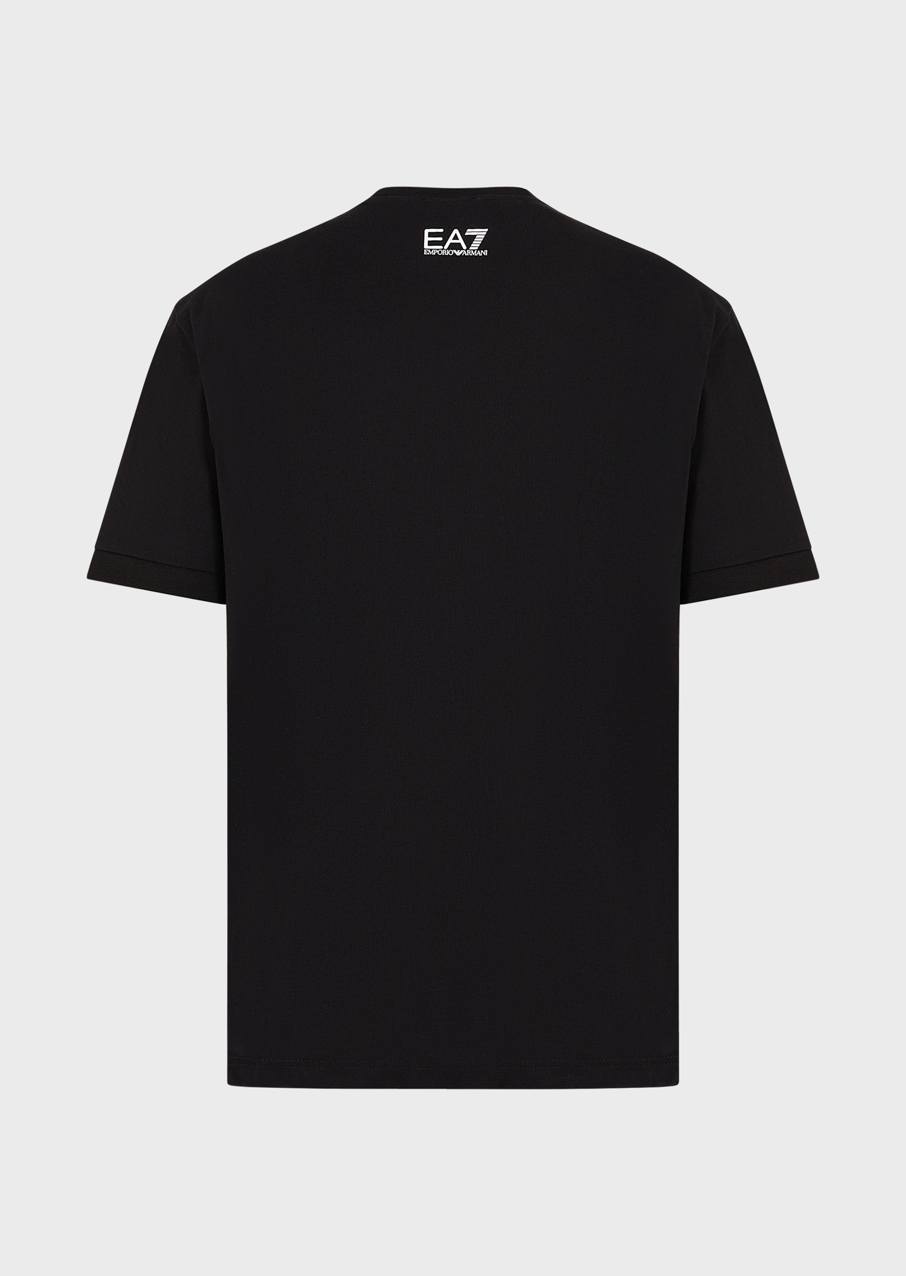 EA7 男士绳绒LOGO全棉运动T恤