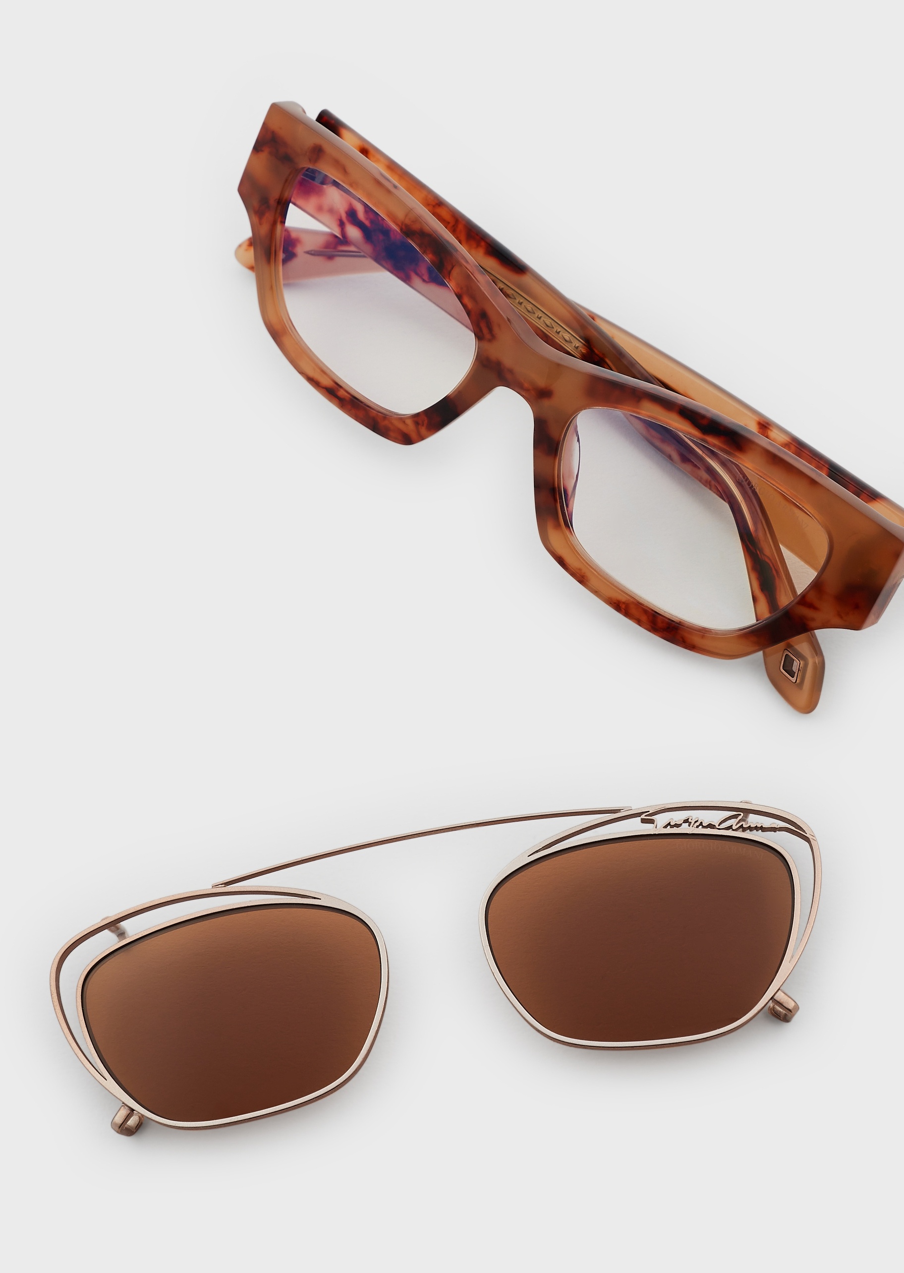 Giorgio Armani 可替镜片斑纹太阳镜