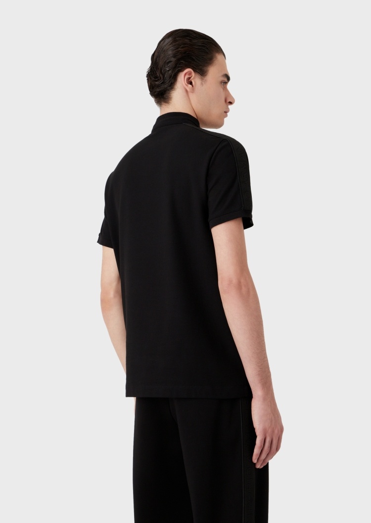 Emporio Armani Guru领暗门襟POLO衫