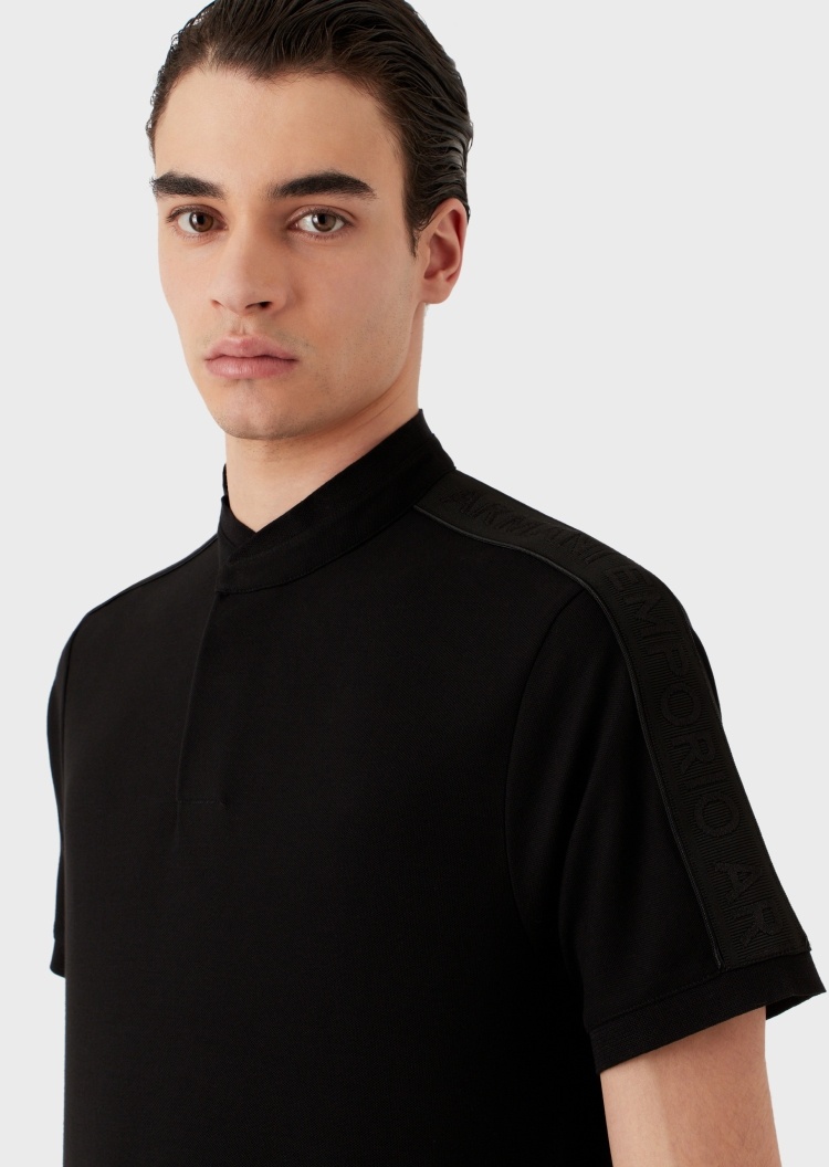 Emporio Armani Guru领暗门襟POLO衫
