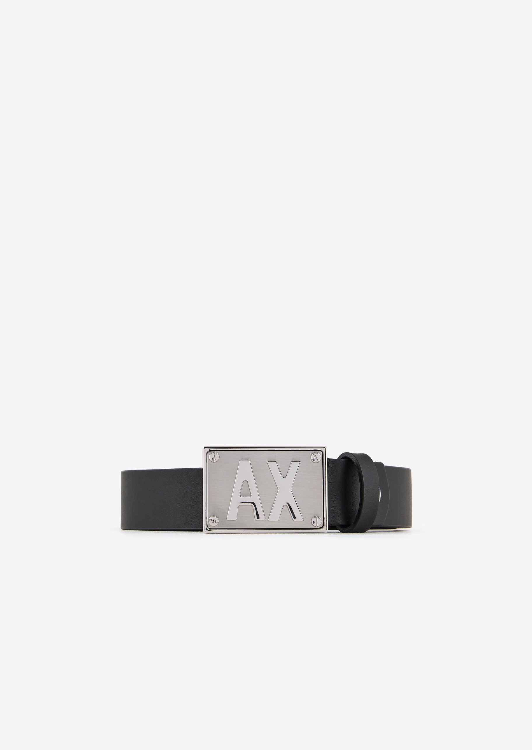 ARMANI EXCHANGE 男士金属字母镌刻扳扣腰带
