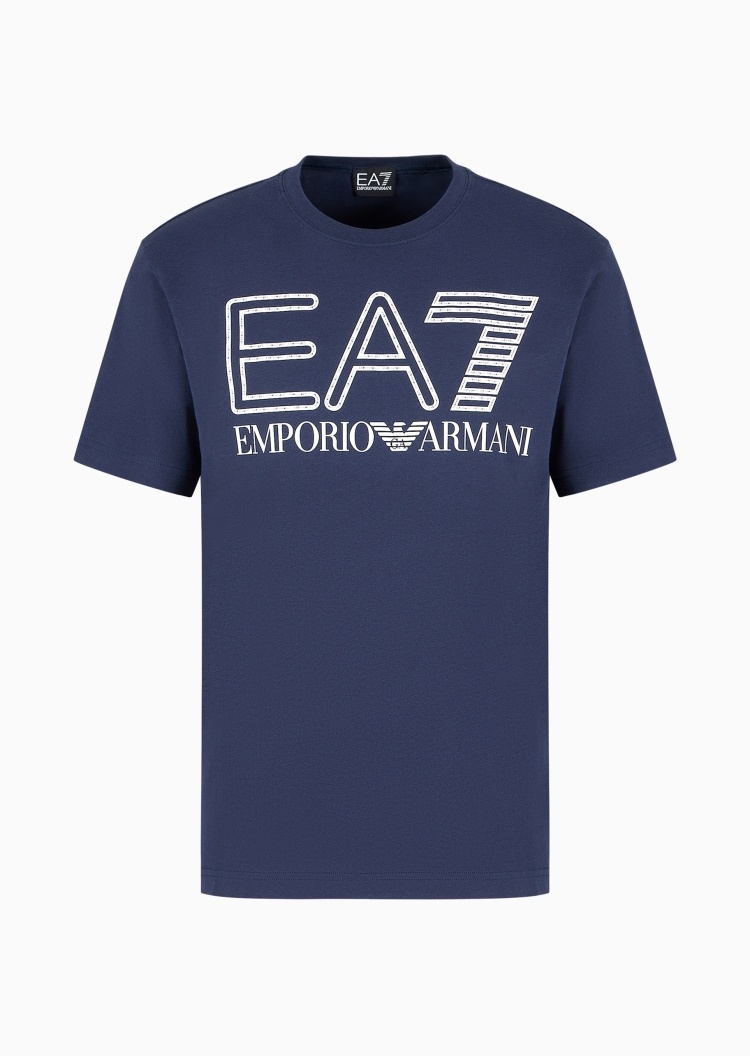 EA7 男士大LOGO短袖棉运动T恤