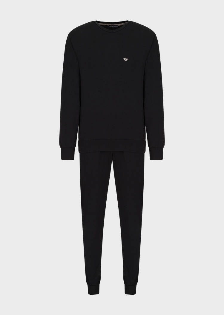 Emporio Armani 男士微型鹰标家居睡衣套装