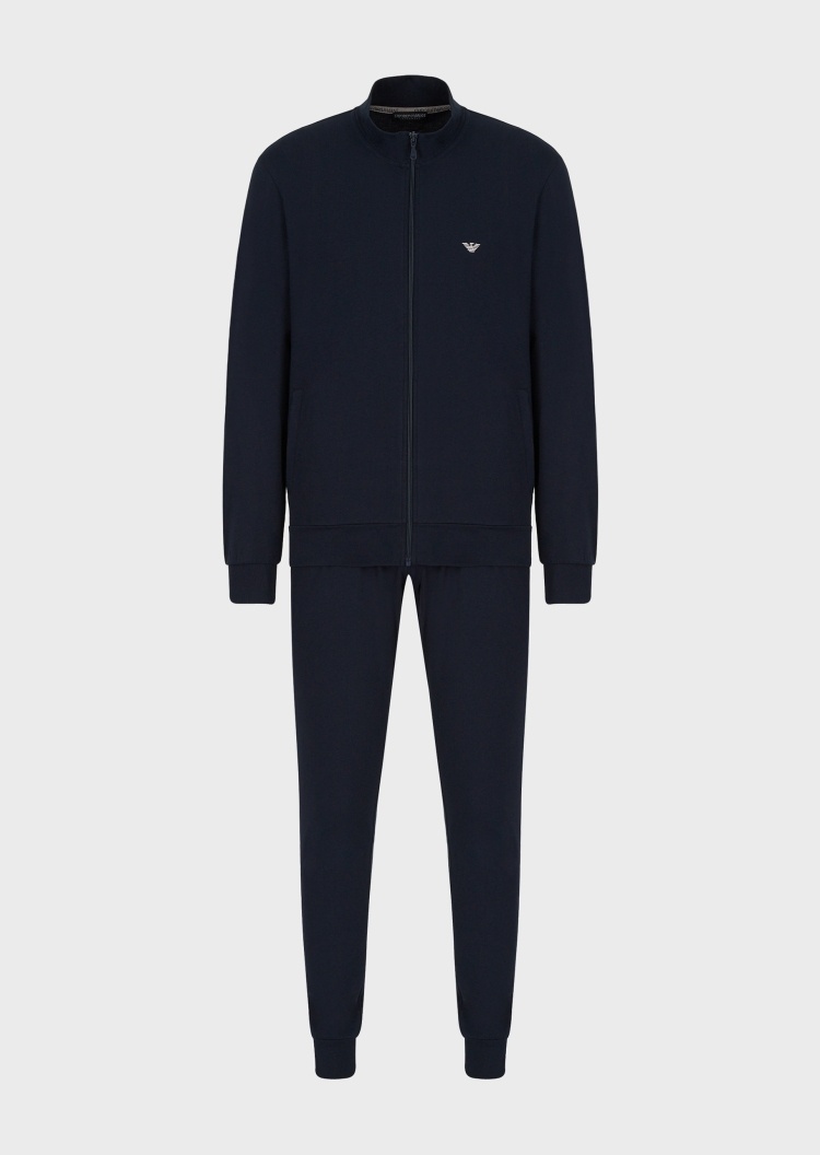 Emporio Armani 男士鹰标拉链家居睡衣套装
