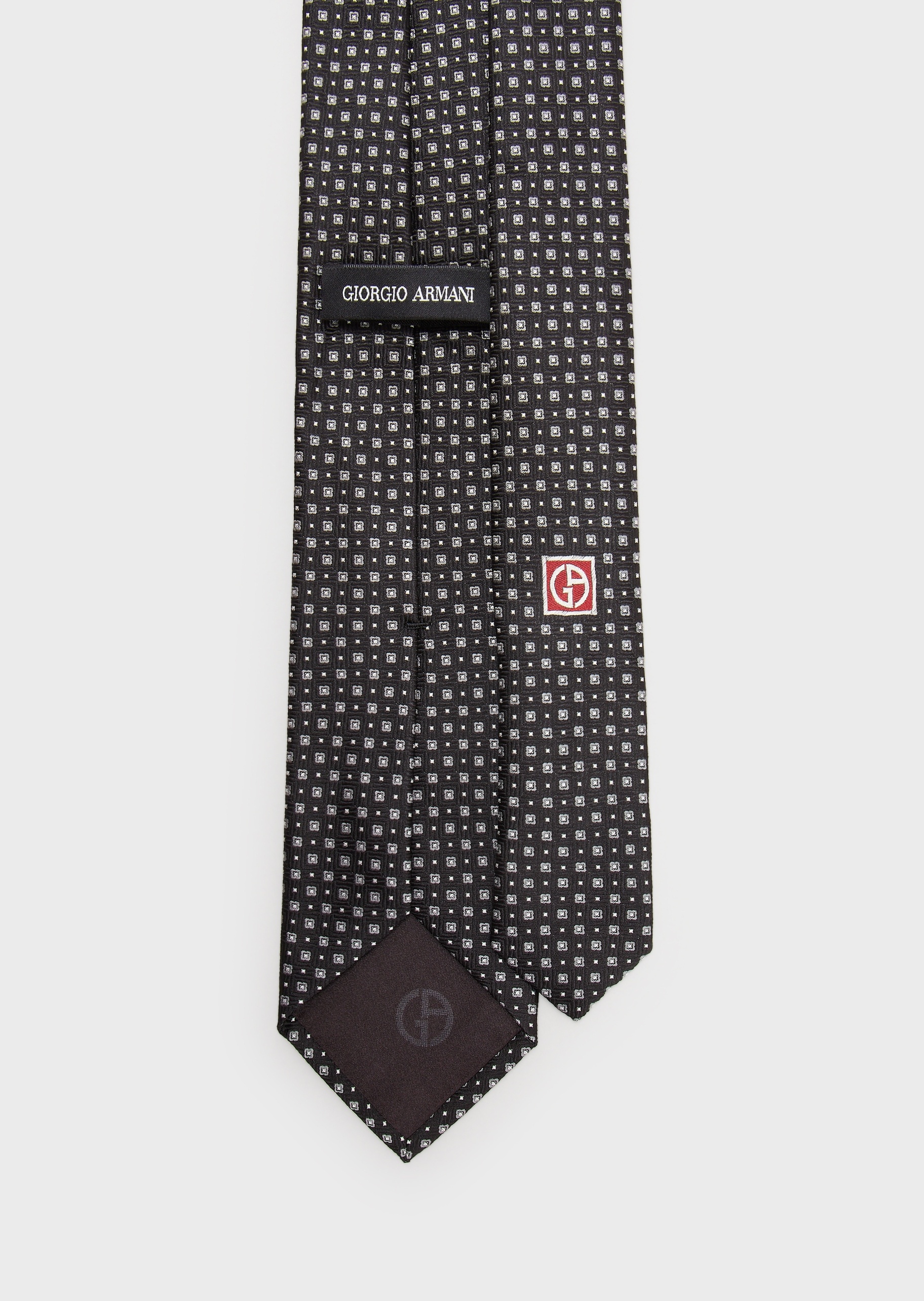 Giorgio Armani 通体方形提花真丝领带