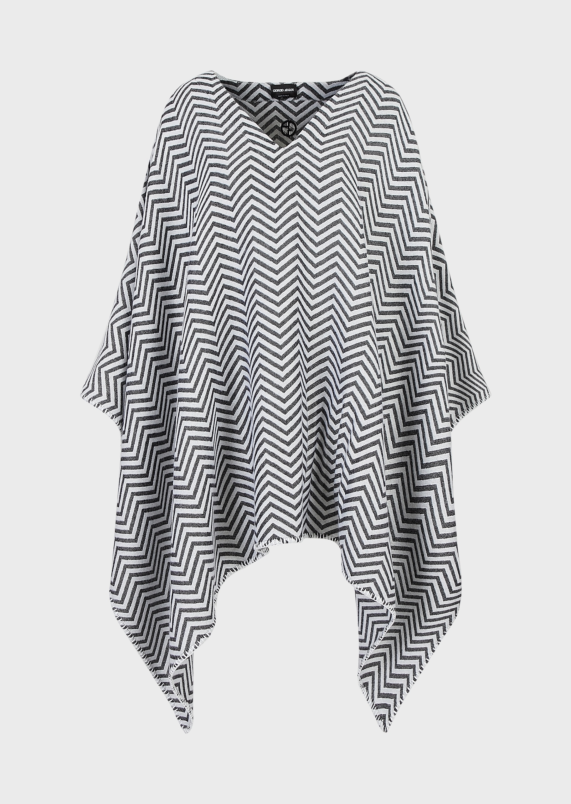Giorgio Armani 双色几何图案斗篷