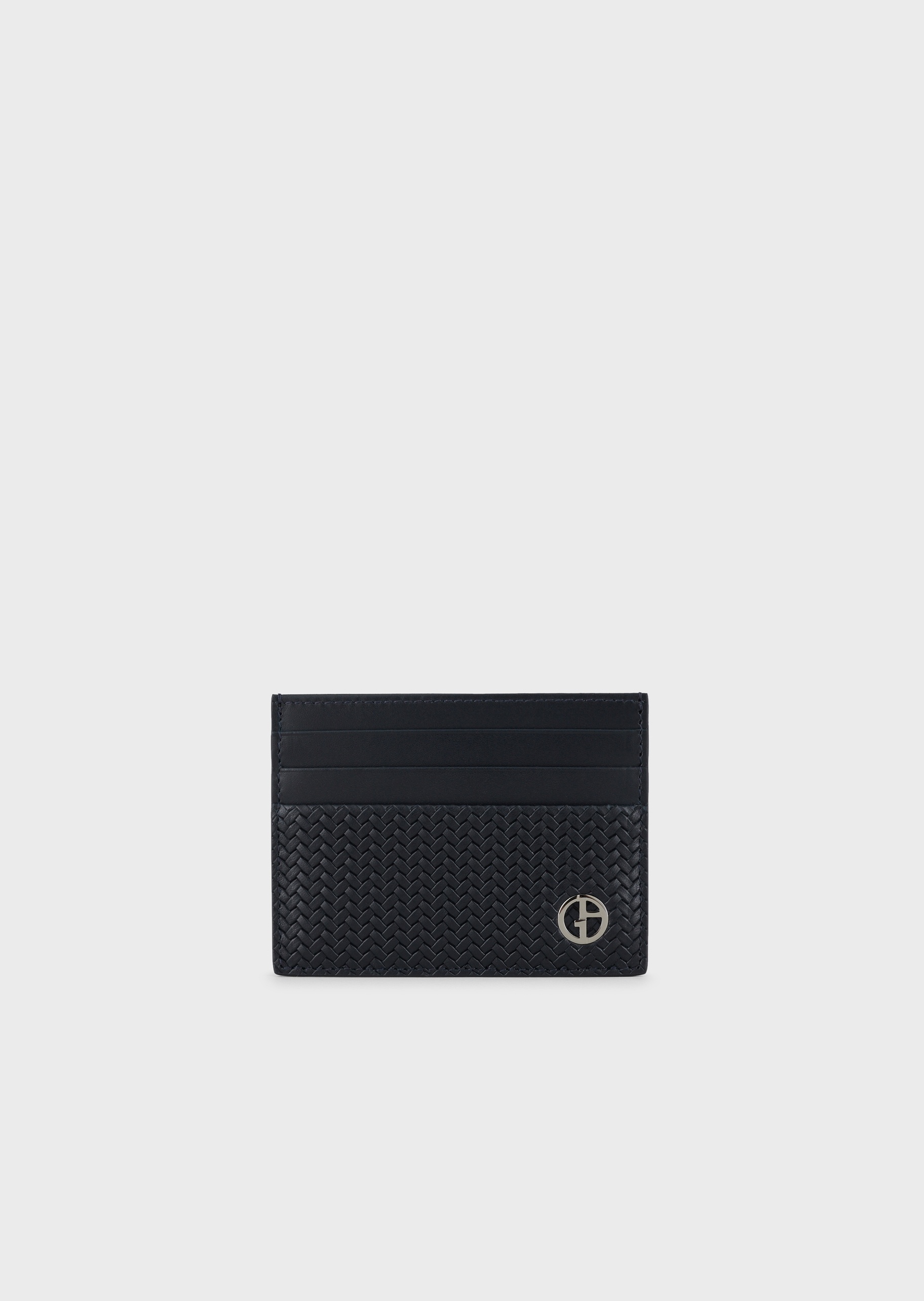 Giorgio Armani 时尚徽标皮革卡包