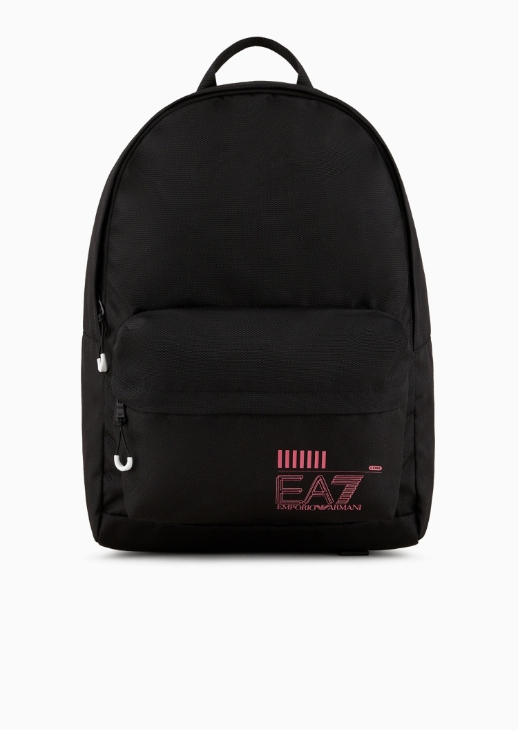 EA7 男女休闲中性风拉链外袋印花运动双肩包