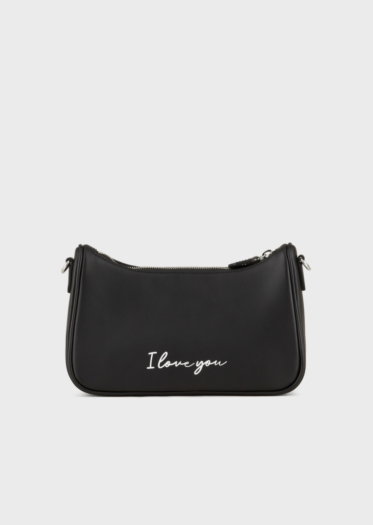 Emporio Armani 印花牛皮革单肩包