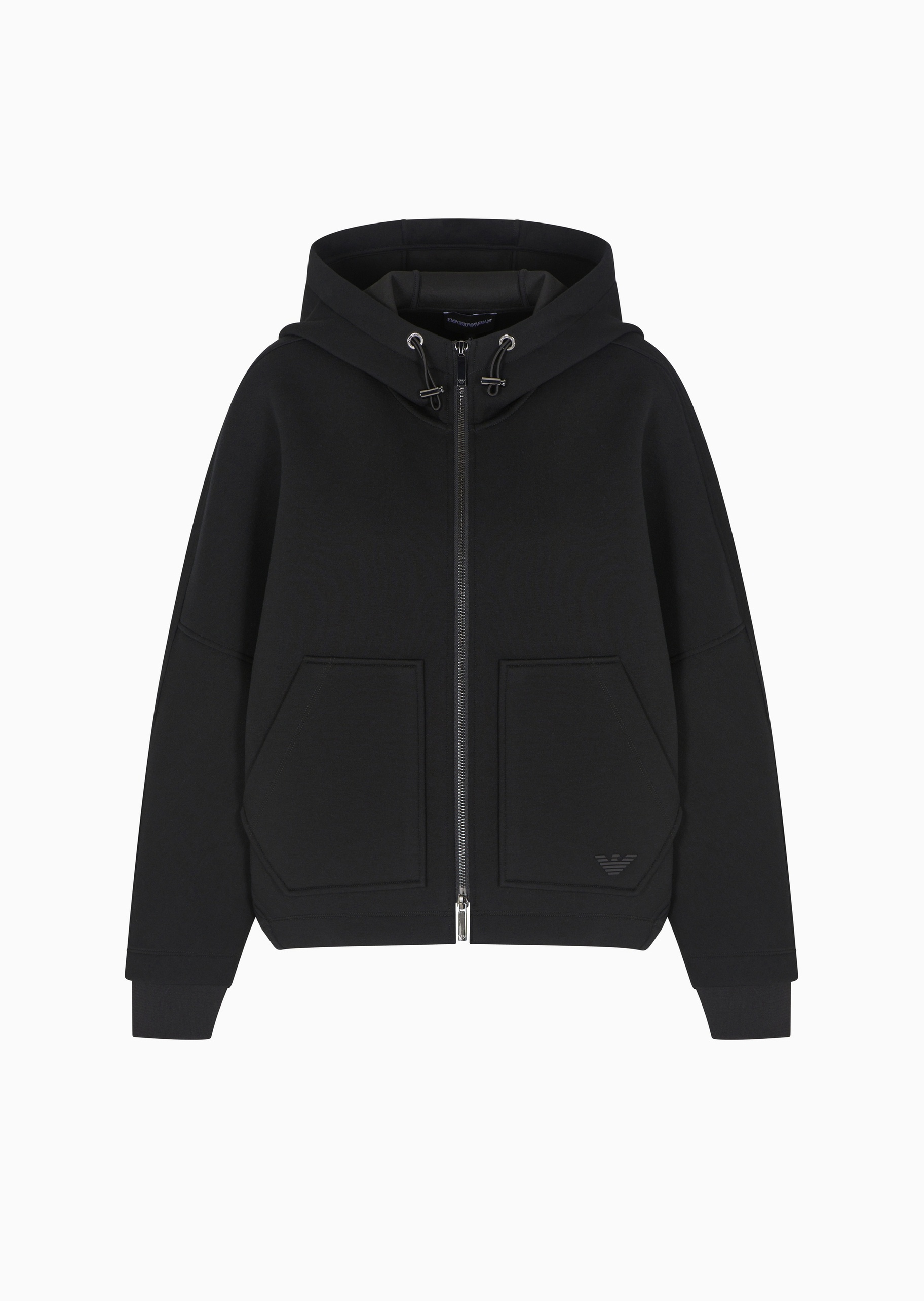 Emporio Armani 女士连帽无领休闲机能风帽夹克外套