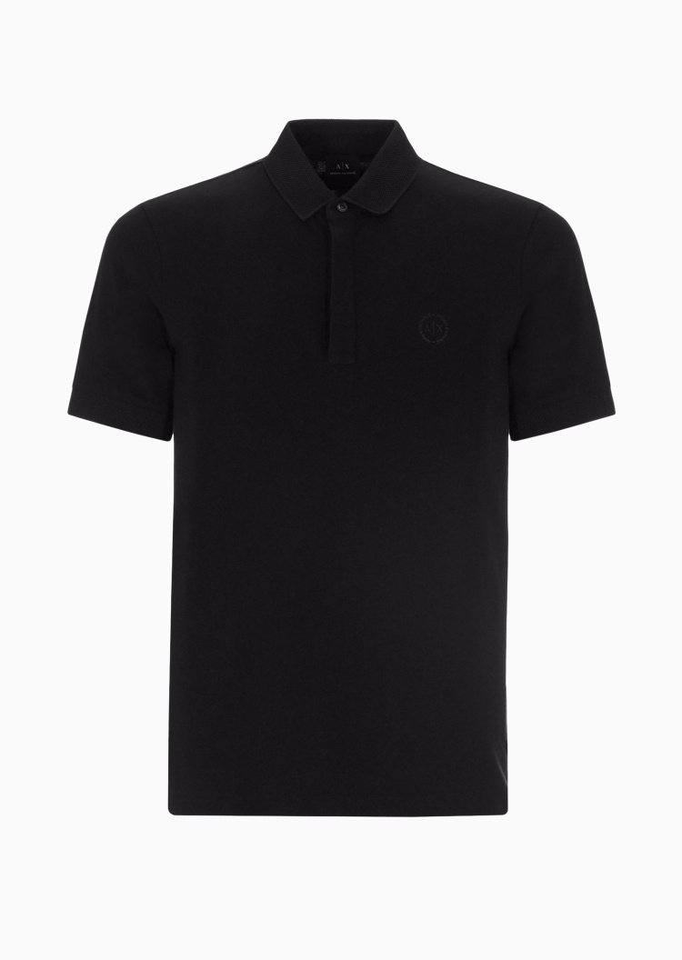 ARMANI EXCHANGE 男士纯棉微弹修身短袖翻领Polo衫