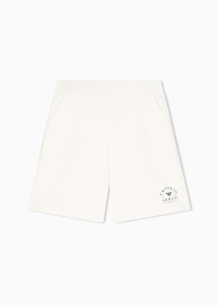 Emporio Armani 女士松紧腰直筒印花休闲家居短裤