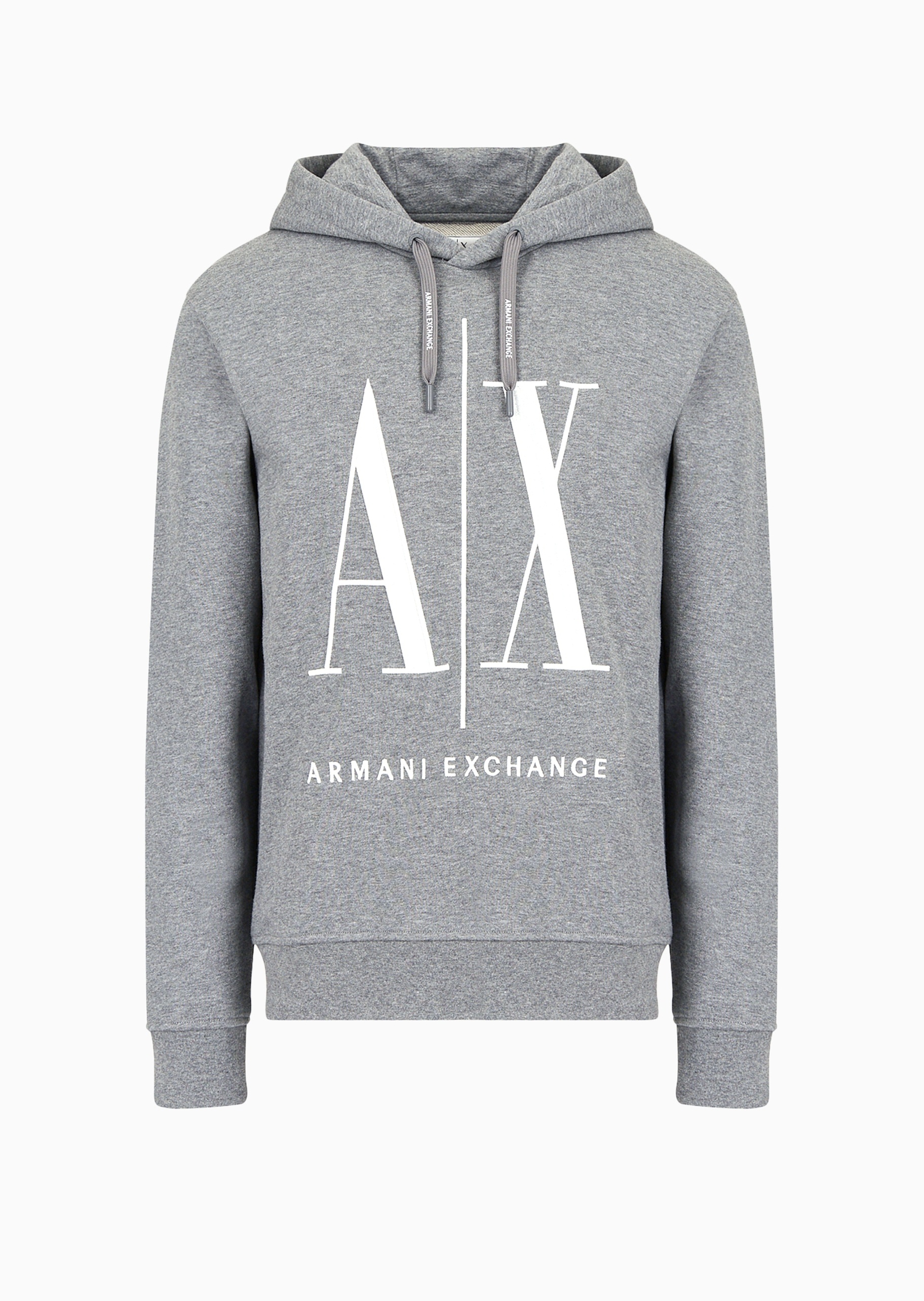 ARMANI EXCHANGE 男士全棉重磅合身长袖连帽落肩刺绣卫衣