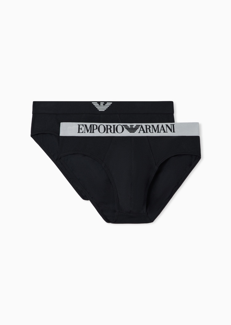 Emporio Armani 男士弹力三角两条装性感内裤套装