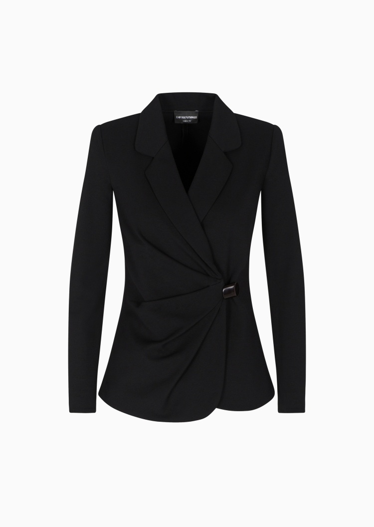 Emporio Armani 女士平驳领单排扣休闲西服西装外套