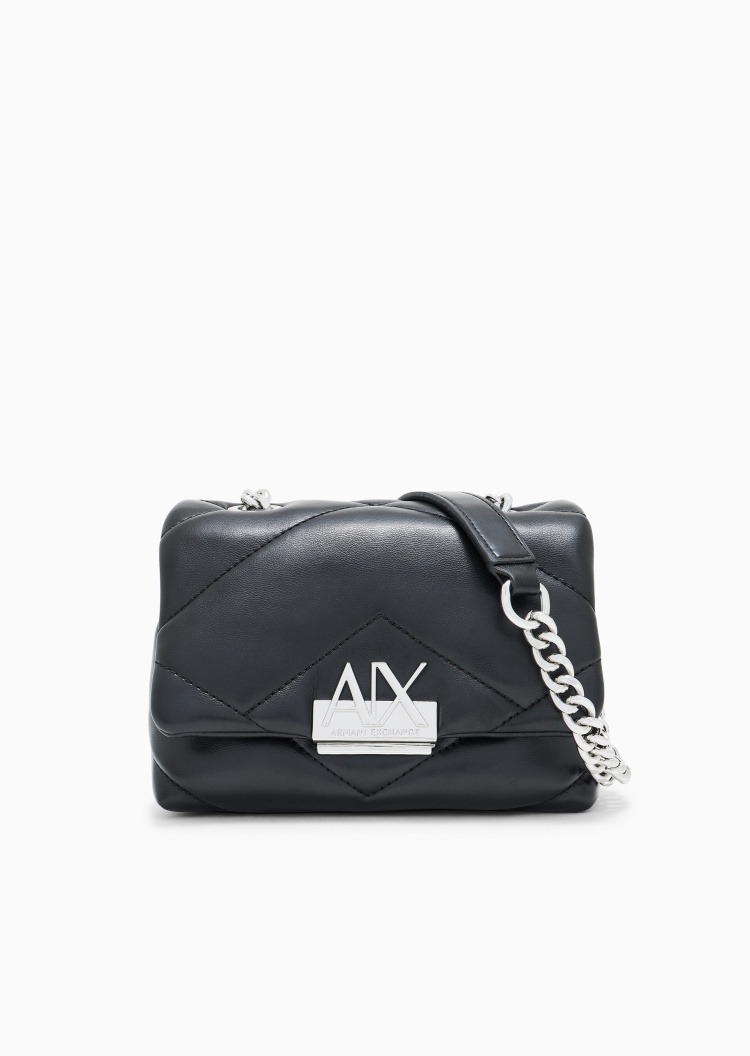 ARMANI EXCHANGE 女士翻盖横款通勤单肩斜挎迷你包