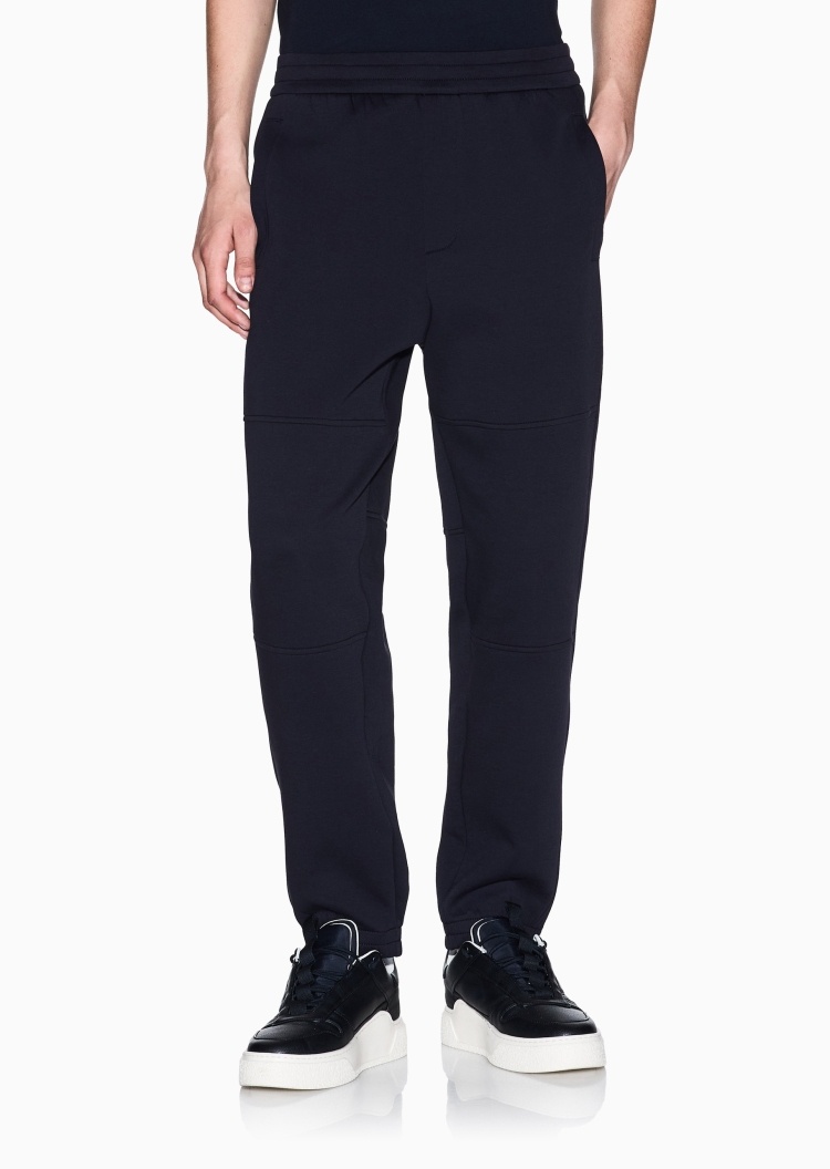 ARMANI EXCHANGE 男士棉质微弹宽松长款锥形束脚运动卫裤