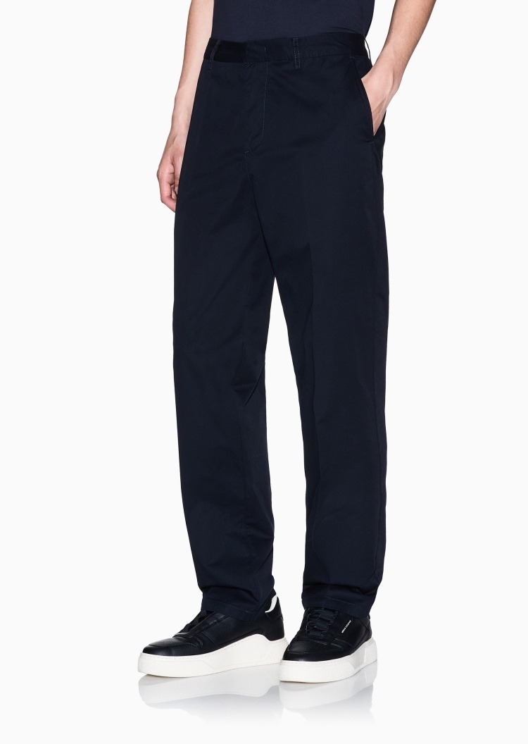 ARMANI EXCHANGE 男士全棉宽松长款直筒经典纯色休闲裤