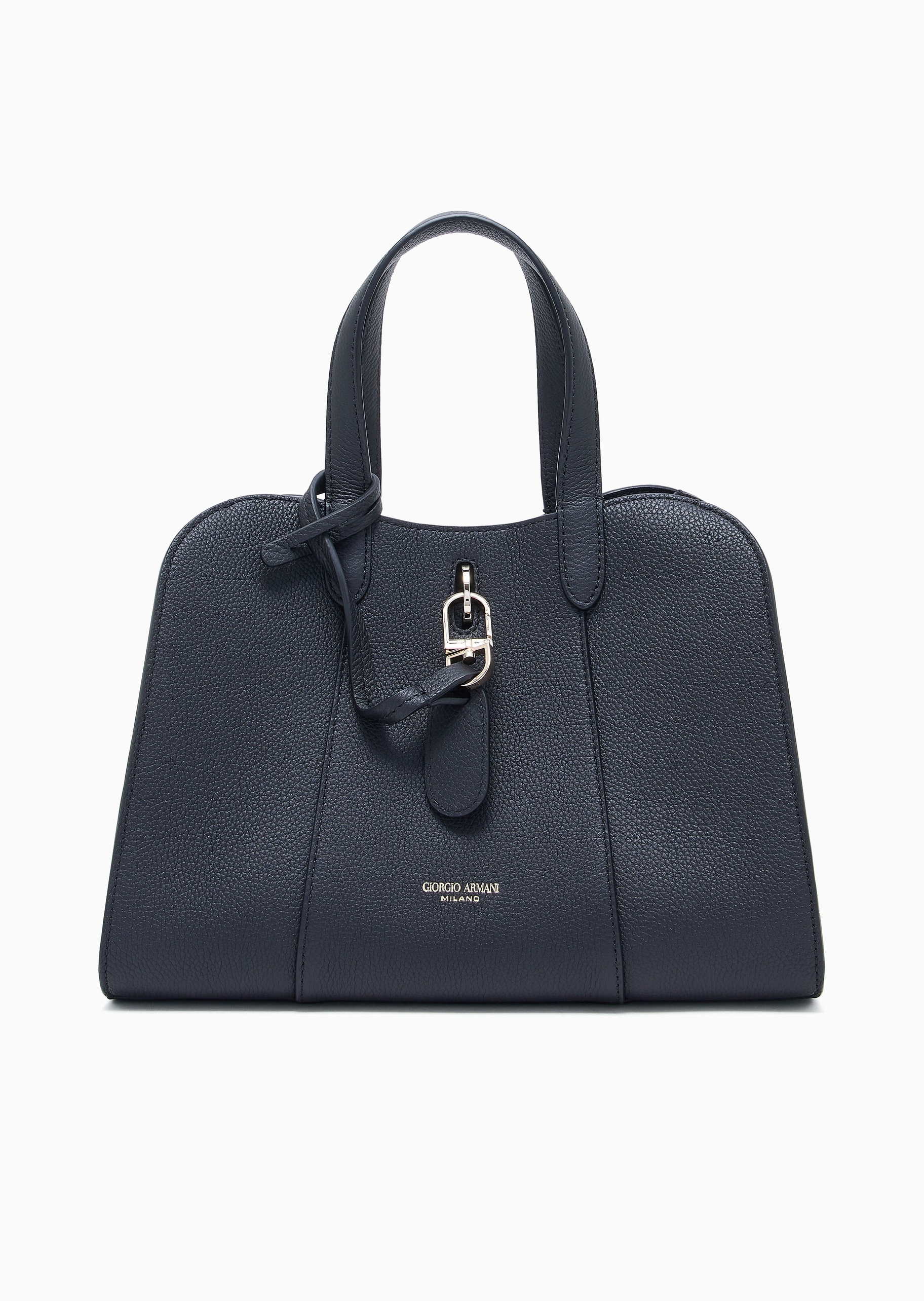 Giorgio Armani 女士犊牛皮革梯形可拆肩带单肩斜挎手提包