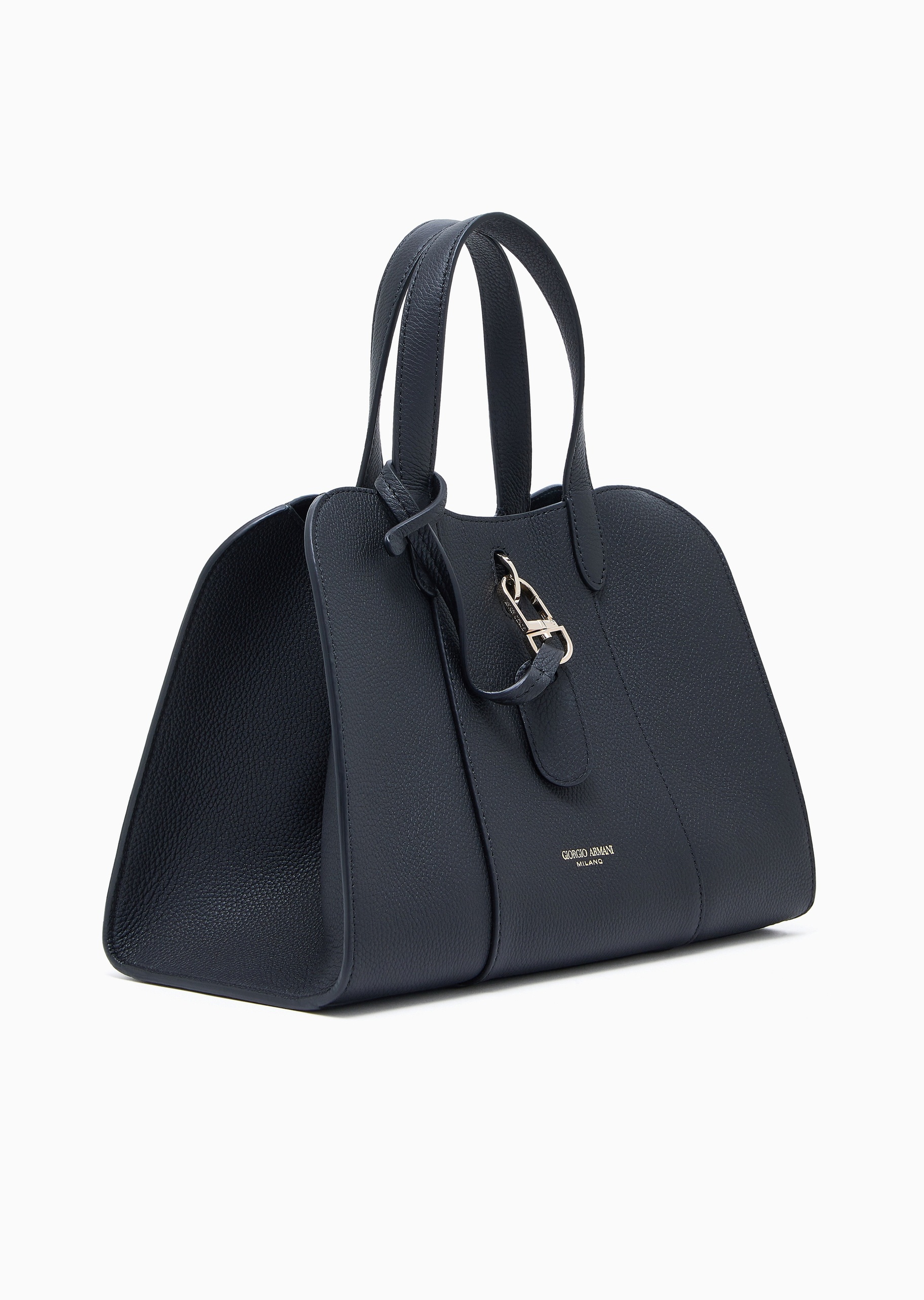 Giorgio Armani 女士犊牛皮革梯形可拆肩带单肩斜挎手提包
