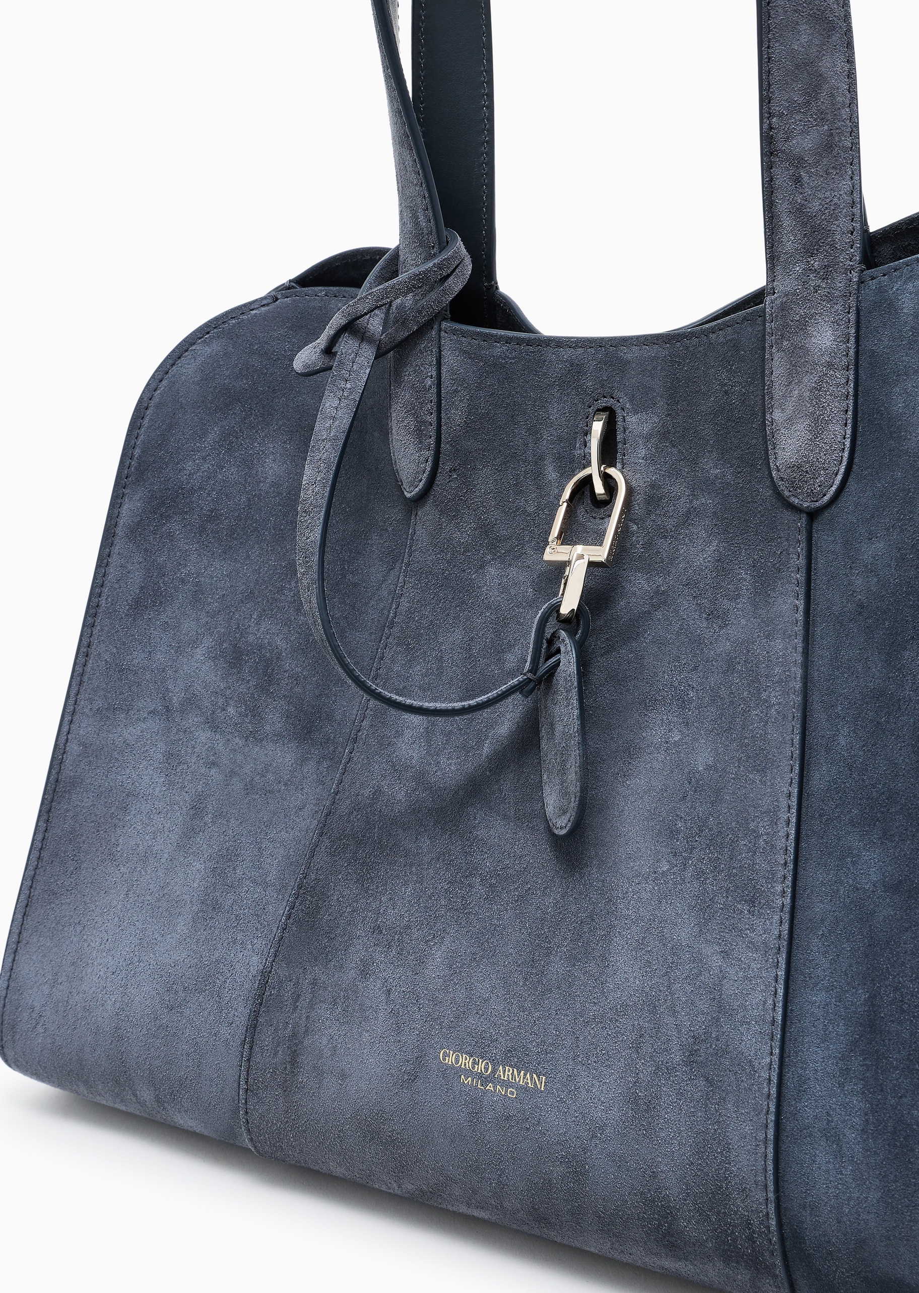 Giorgio Armani 女士绒面革梯形优雅通勤单肩手提包