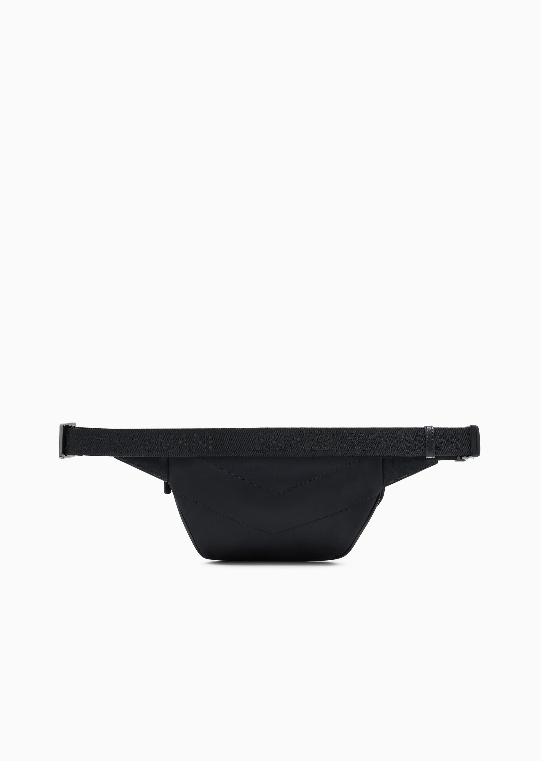 Emporio Armani 男士拉链可调节袢带波状鹰标时尚腰包
