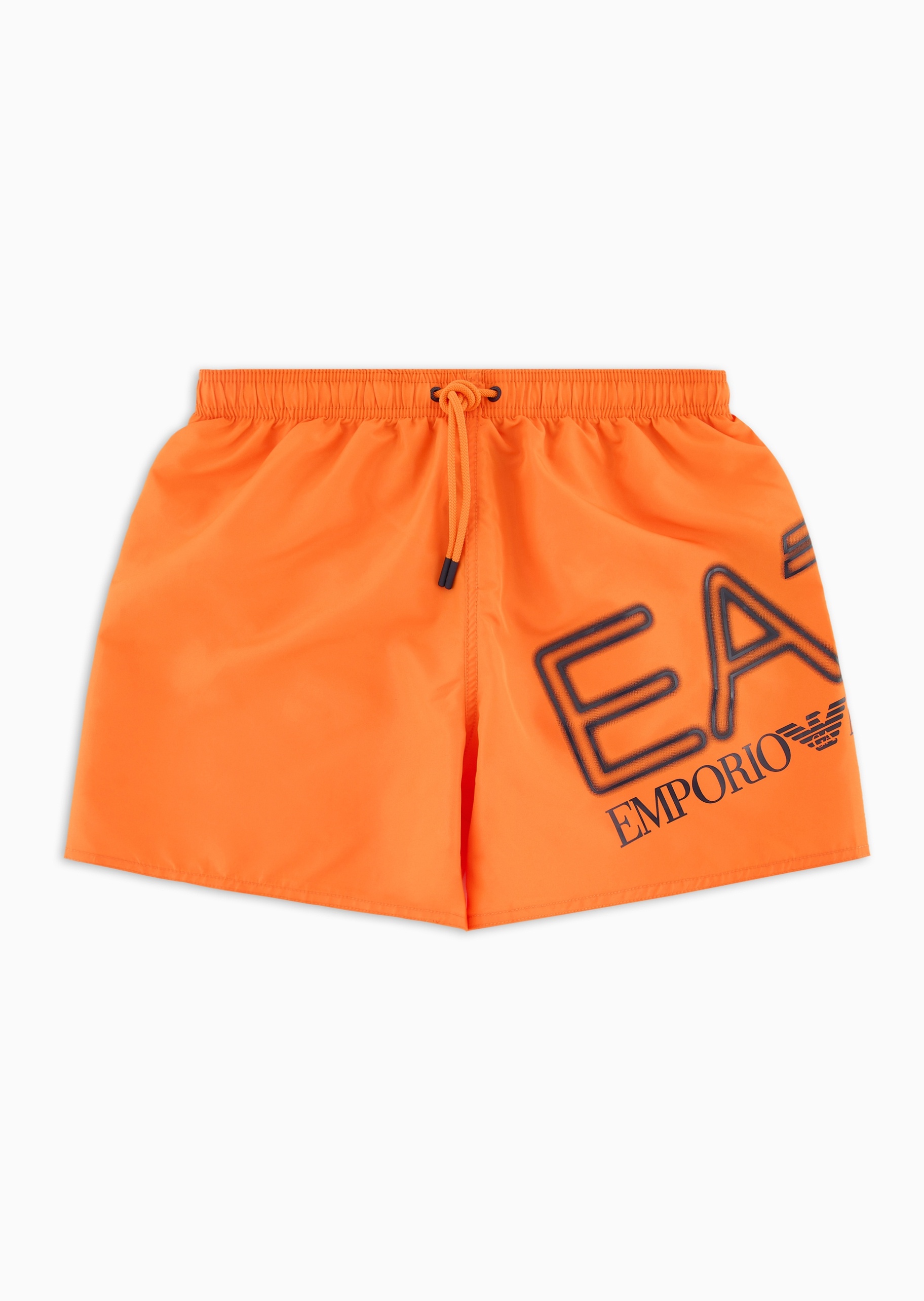 EA7 男士宽松系带腰短款印花游泳沙滩裤