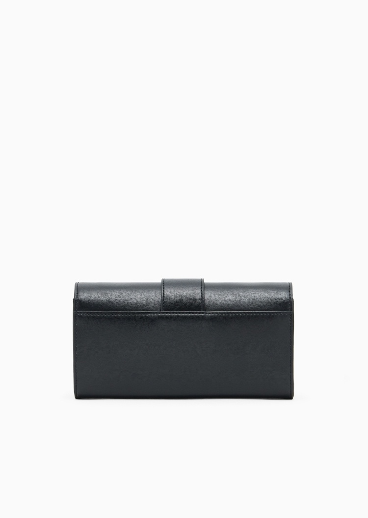 ARMANI EXCHANGE 女士磁扣翻盖横款链条单肩斜挎钱包